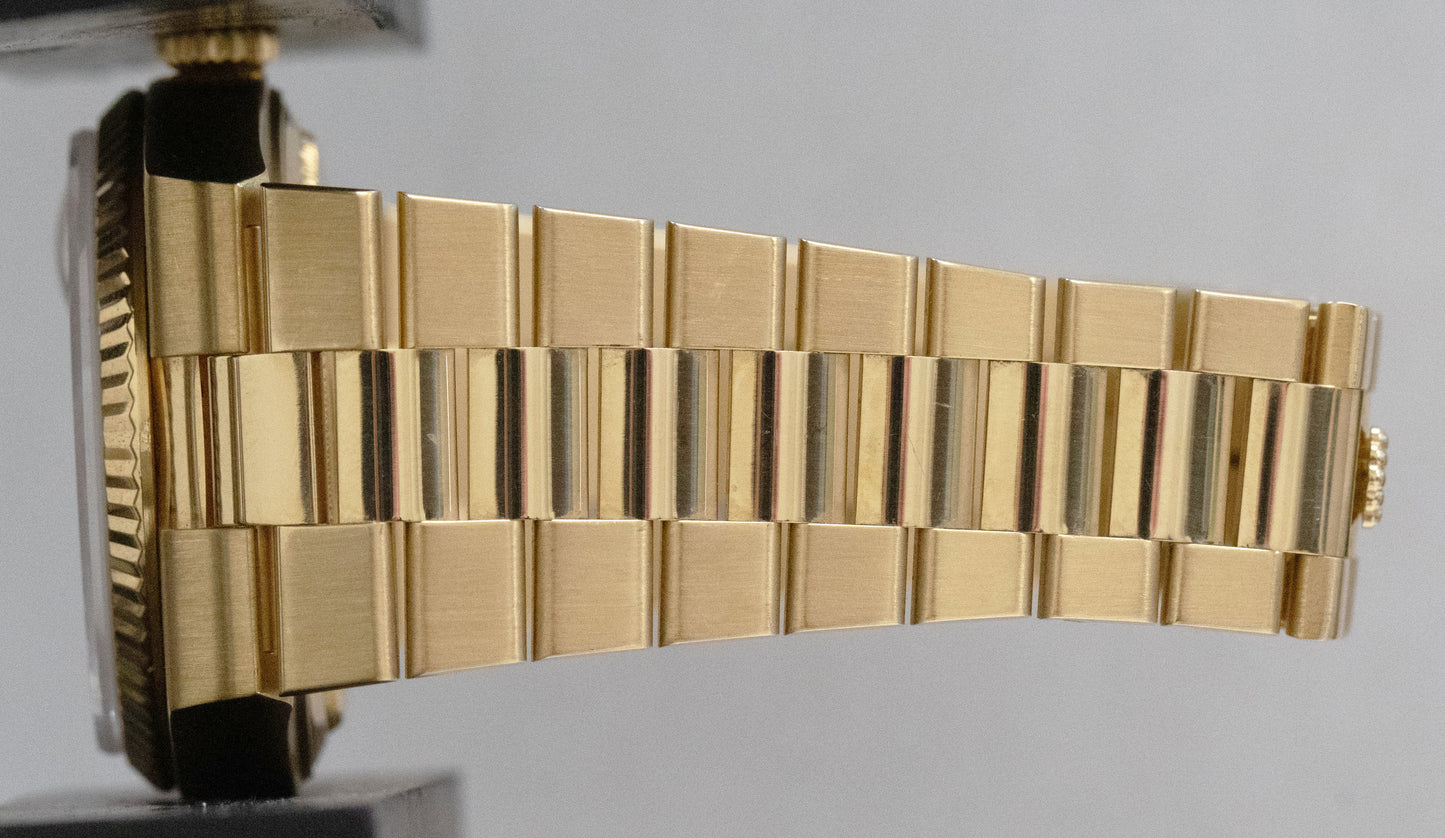 Rolex OysterQuartz Day-Date President Champagne 18K Yellow Gold 36mm Watch 19018