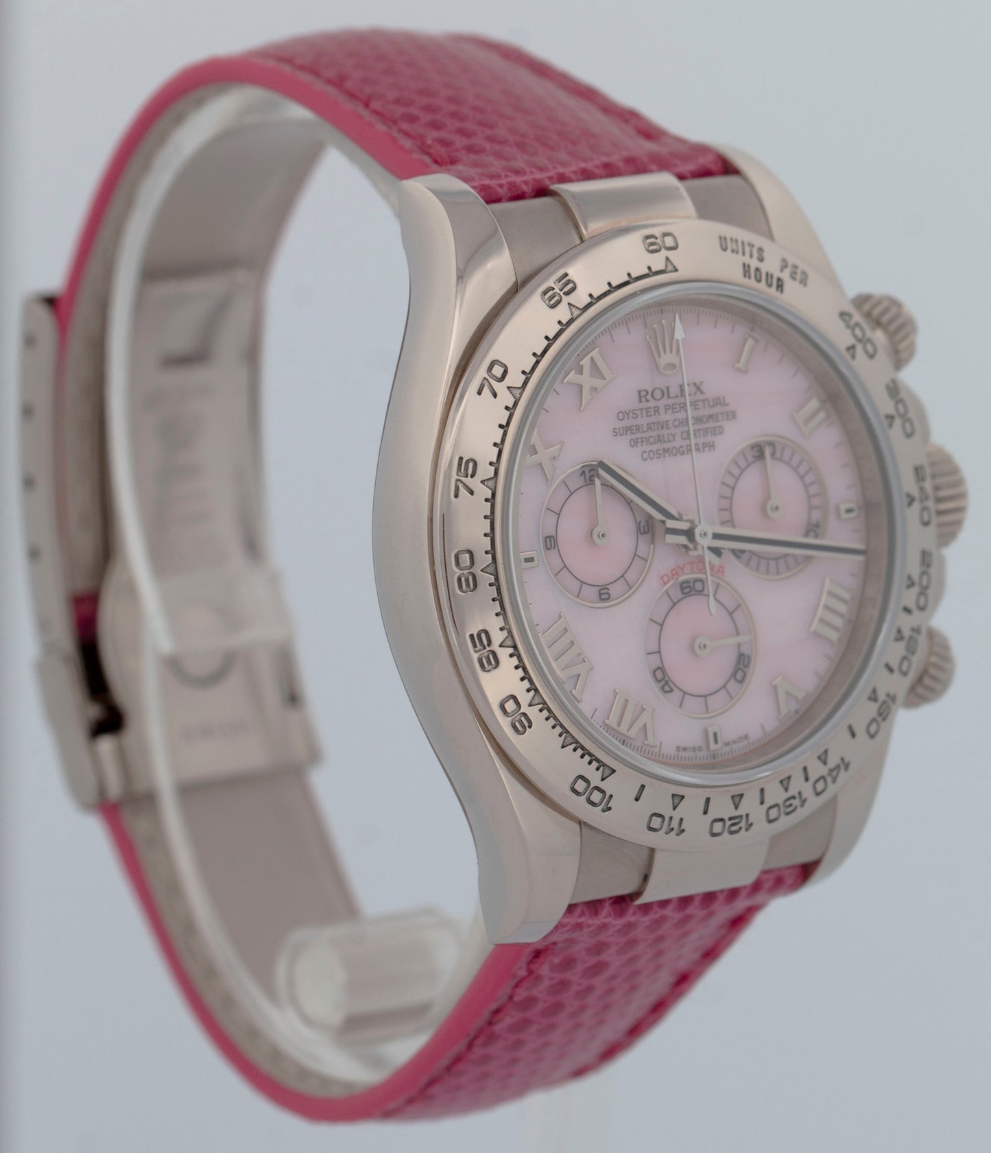 MINT PAPERS Rolex Daytona Cosmograph BEACH PINK MOP White Gold Watch 116519 BOX