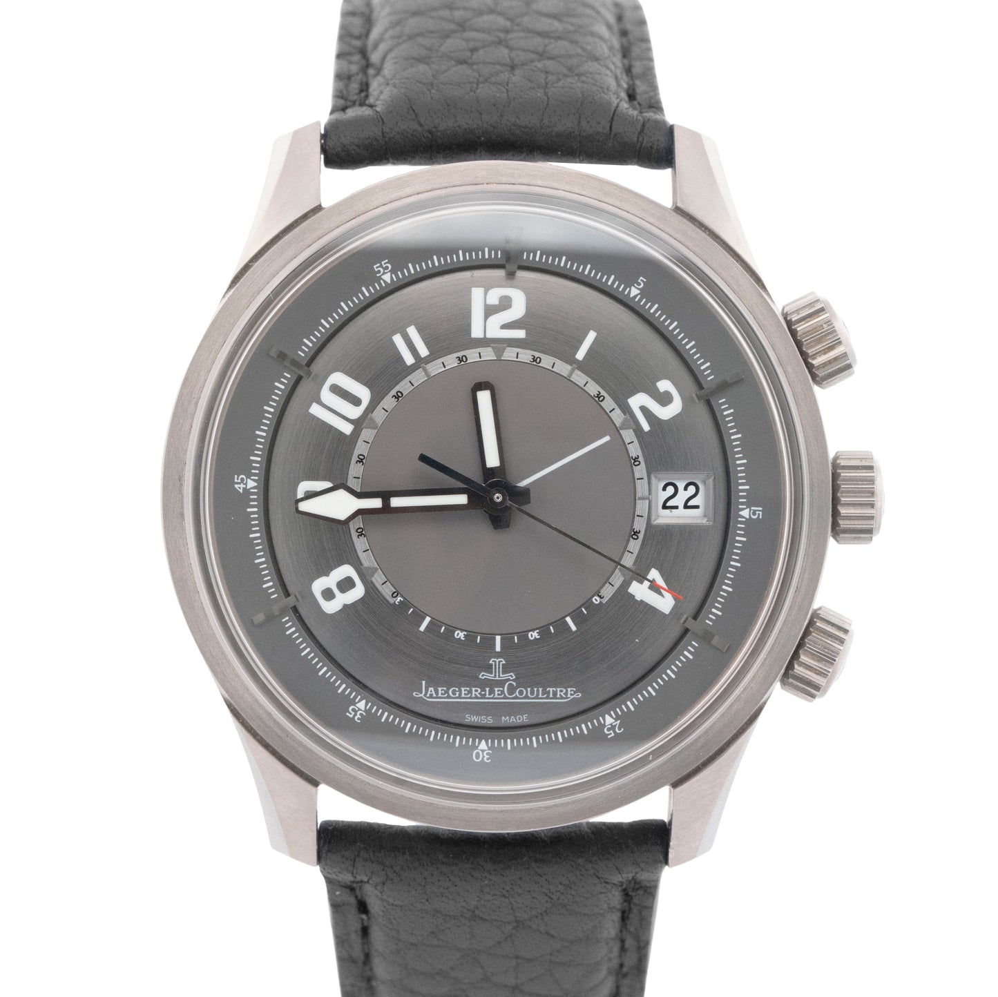 MINT PAPERS Jaeger LeCoultre Amvox Alarm Titanium Grey 41.5mm Date JLC Watch BOX
