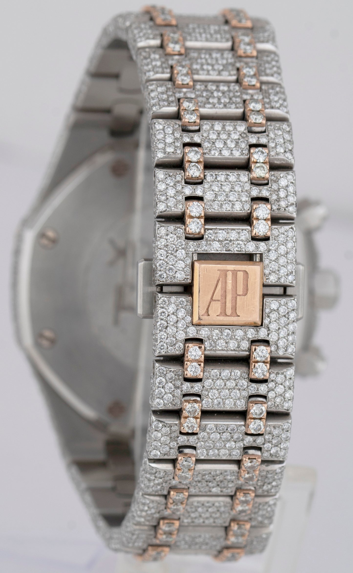 DIAMOND Audemars Piguet Royal Oak Two-Tone 41mm 26320ST Chronograph Pave Watch