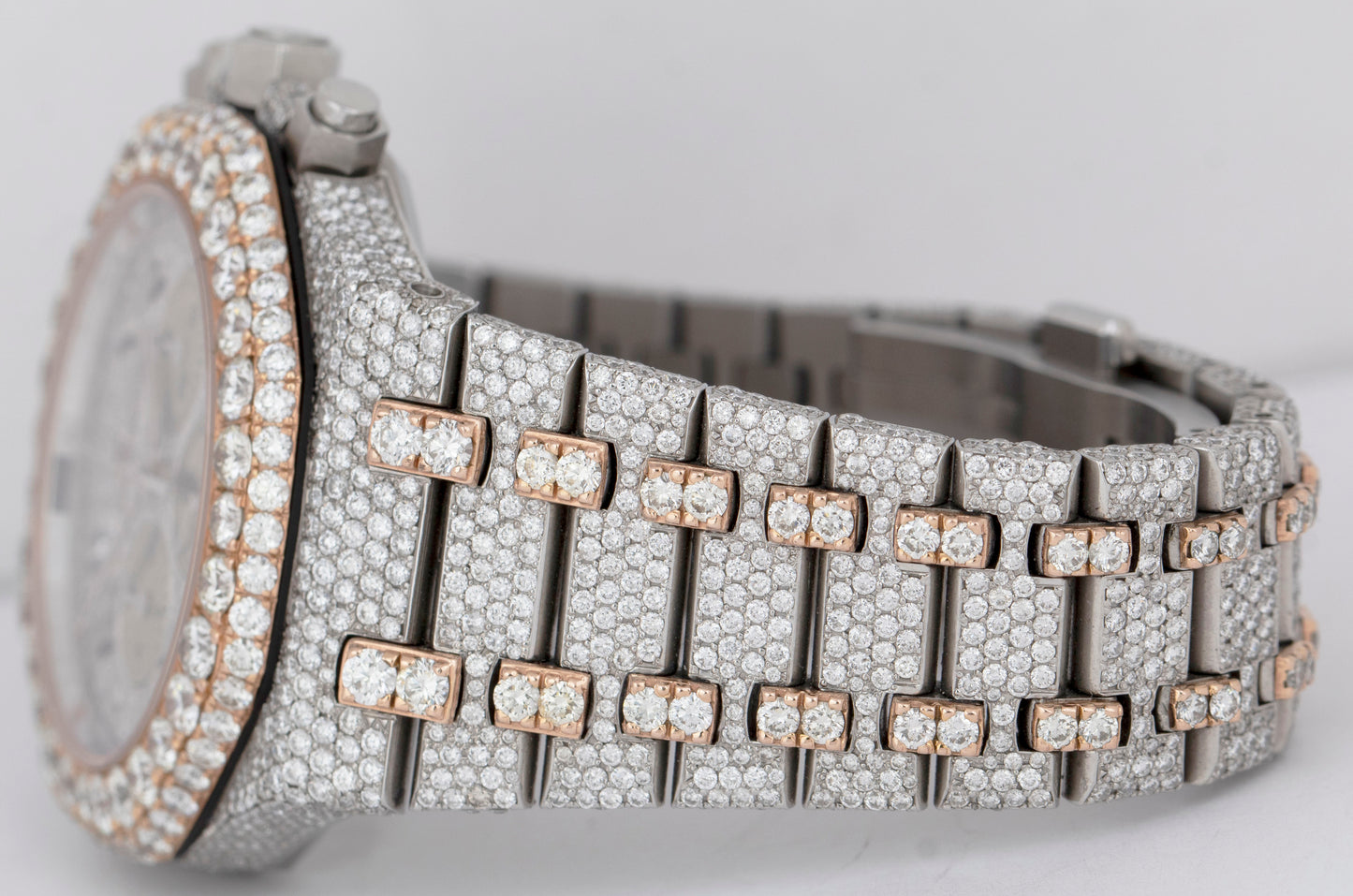 DIAMOND Audemars Piguet Royal Oak Two-Tone 41mm 26320ST Chronograph Pave Watch