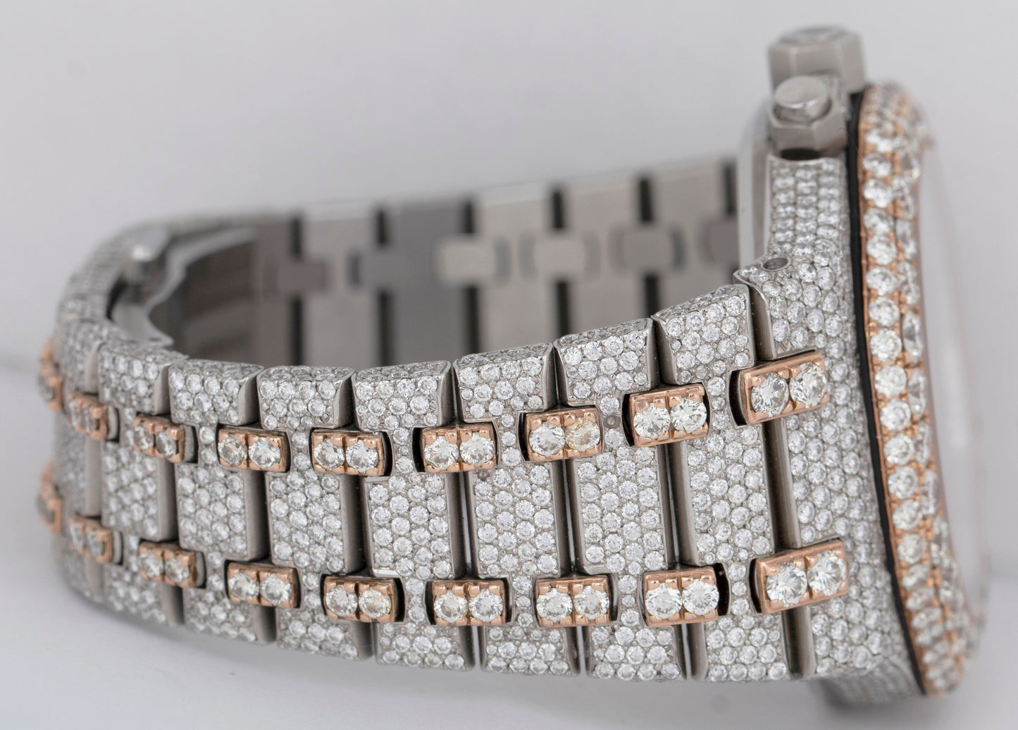 DIAMOND Audemars Piguet Royal Oak Two-Tone 41mm 26320ST Chronograph Pave Watch