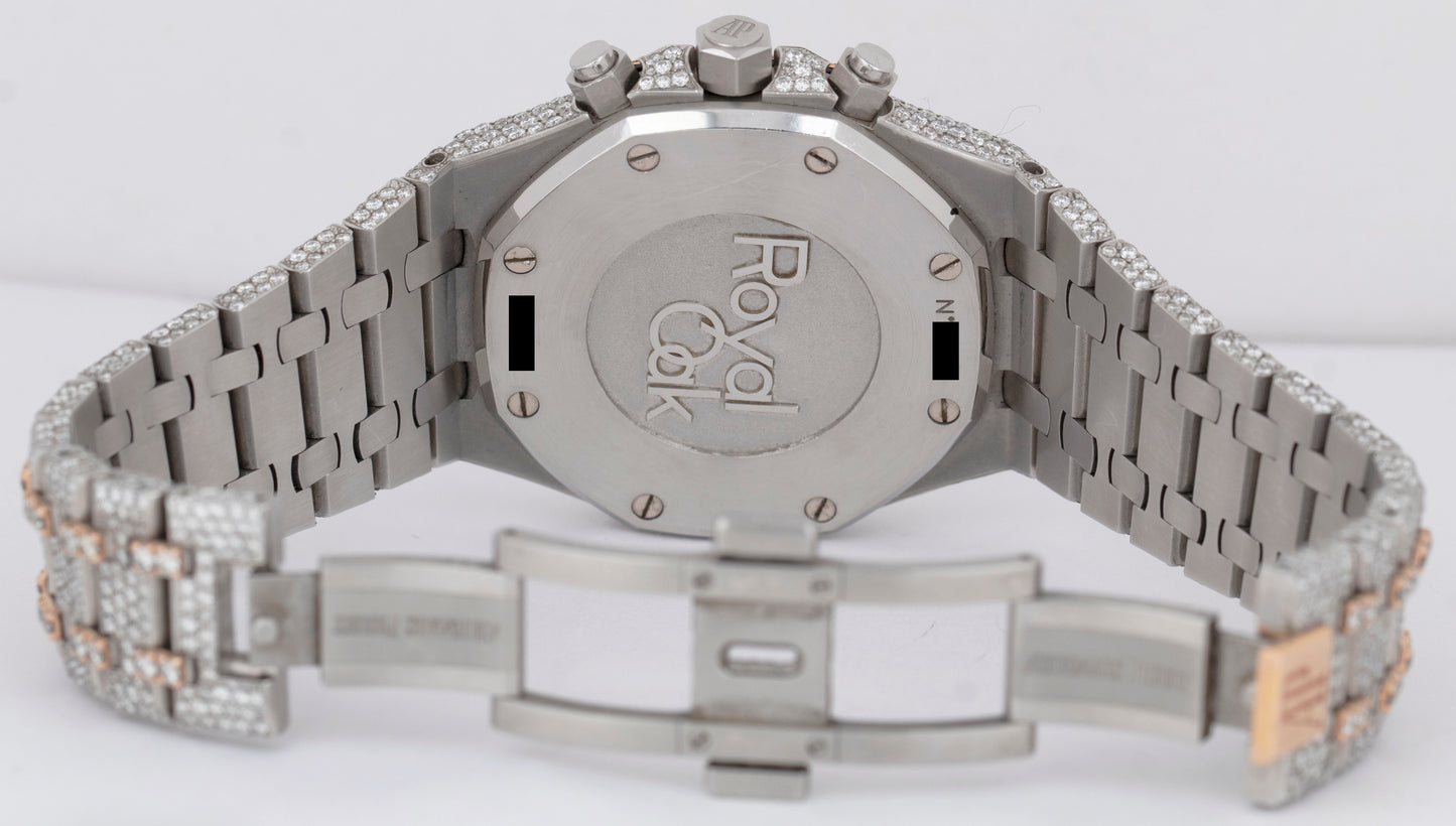 DIAMOND Audemars Piguet Royal Oak Two-Tone 41mm 26320ST Chronograph Pave Watch