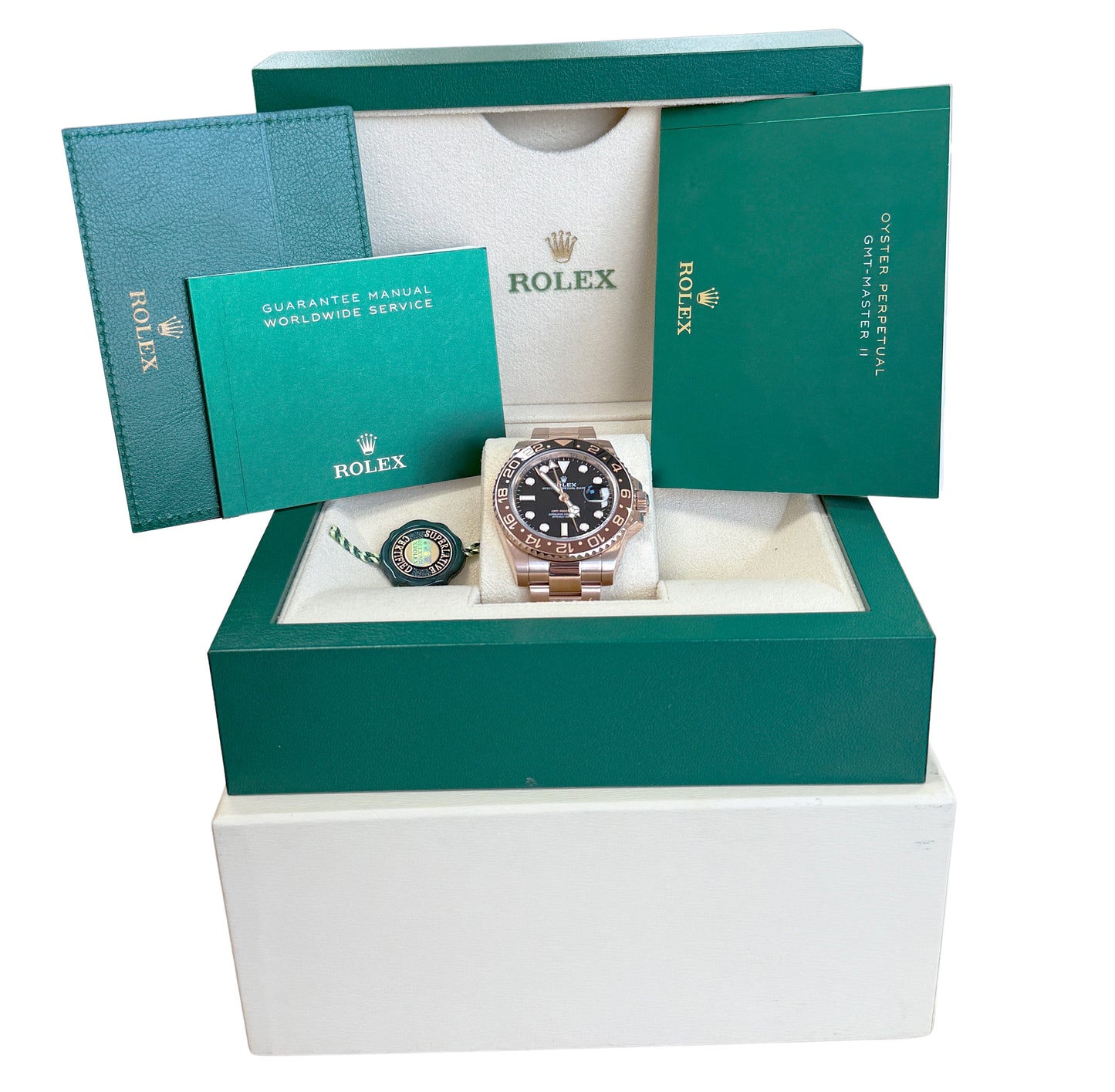 Rolex GMT-Master II ROOT BEER 18K Everose Gold 40mm Watch 126715 CHNR Watch BOX