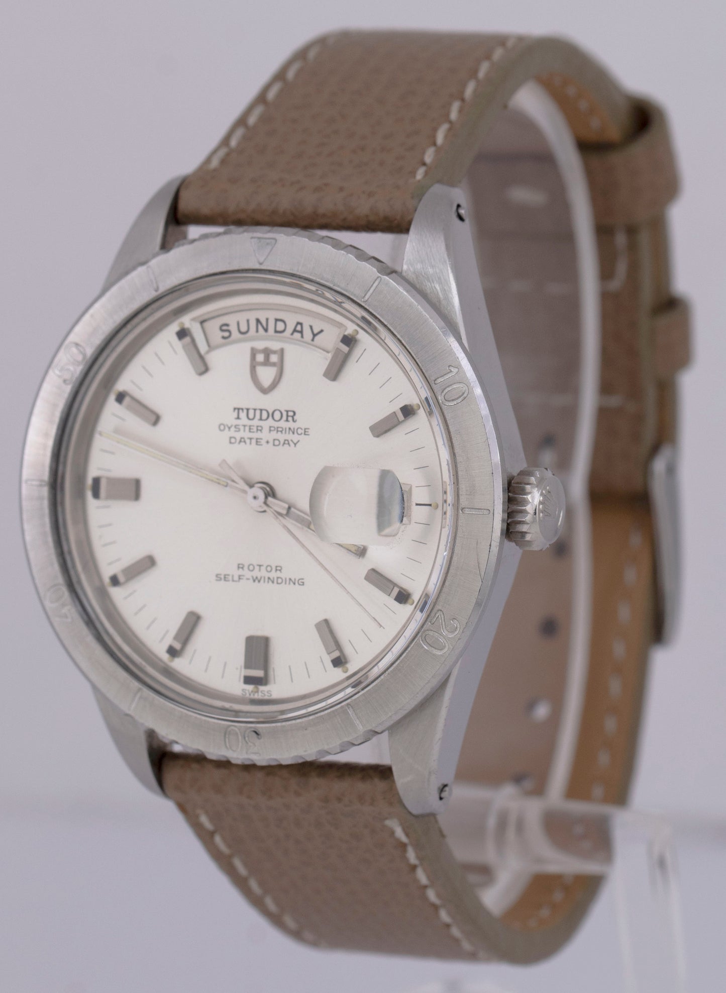 1969 Tudor Oyster Prince Date + Day 39mm 7020 Automatic Stainless Steel Watch