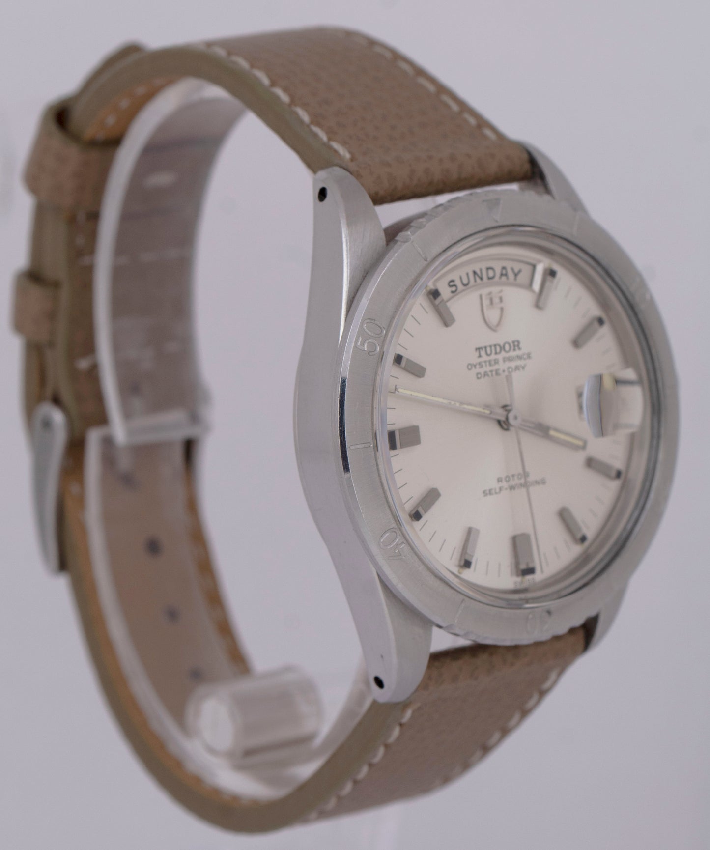 1969 Tudor Oyster Prince Date + Day 39mm 7020 Automatic Stainless Steel Watch