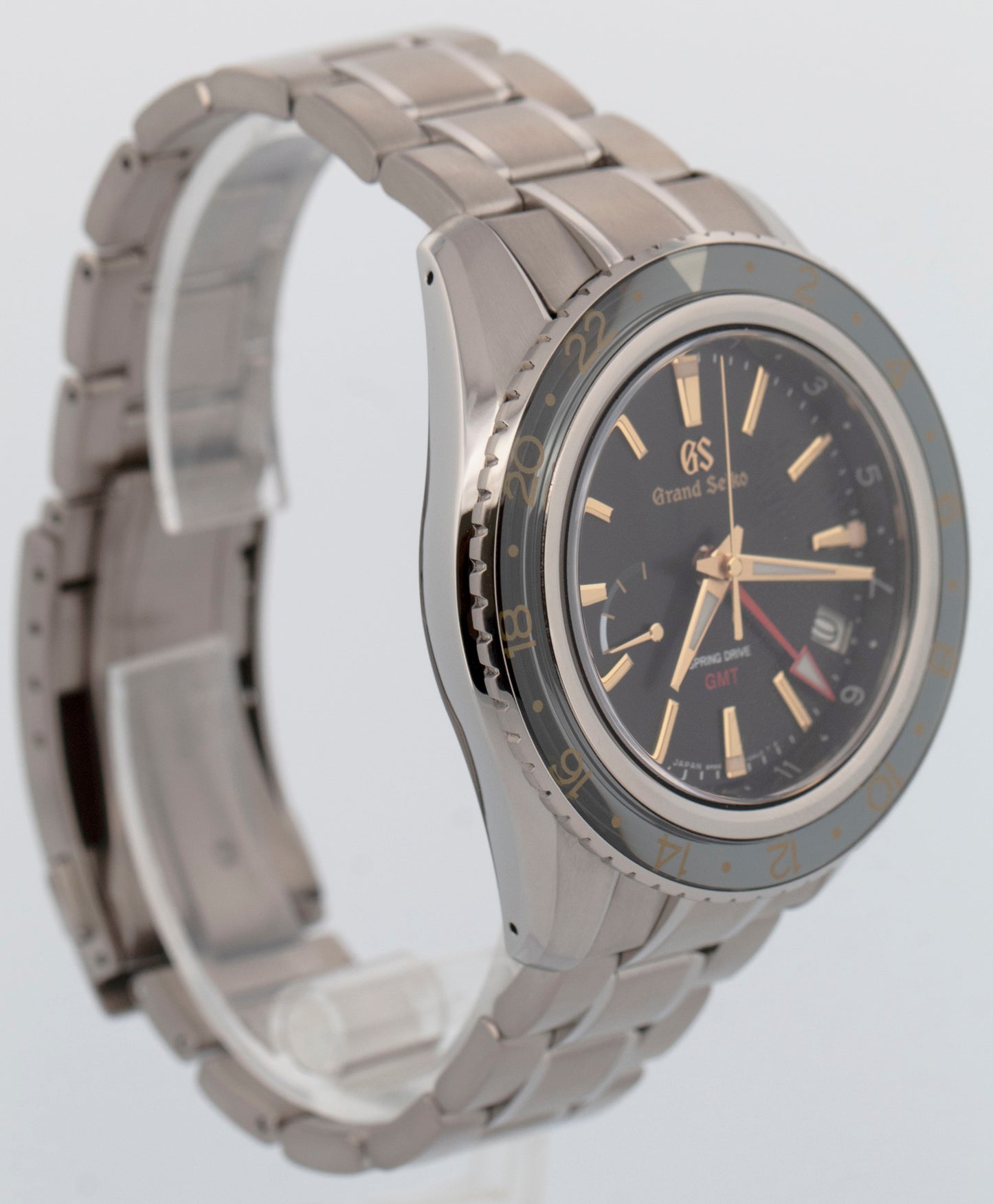 MINT PAPERS Grand Seiko Spring Drive GMT SBGE215 44mm Titanium 9R66 Watch BOX