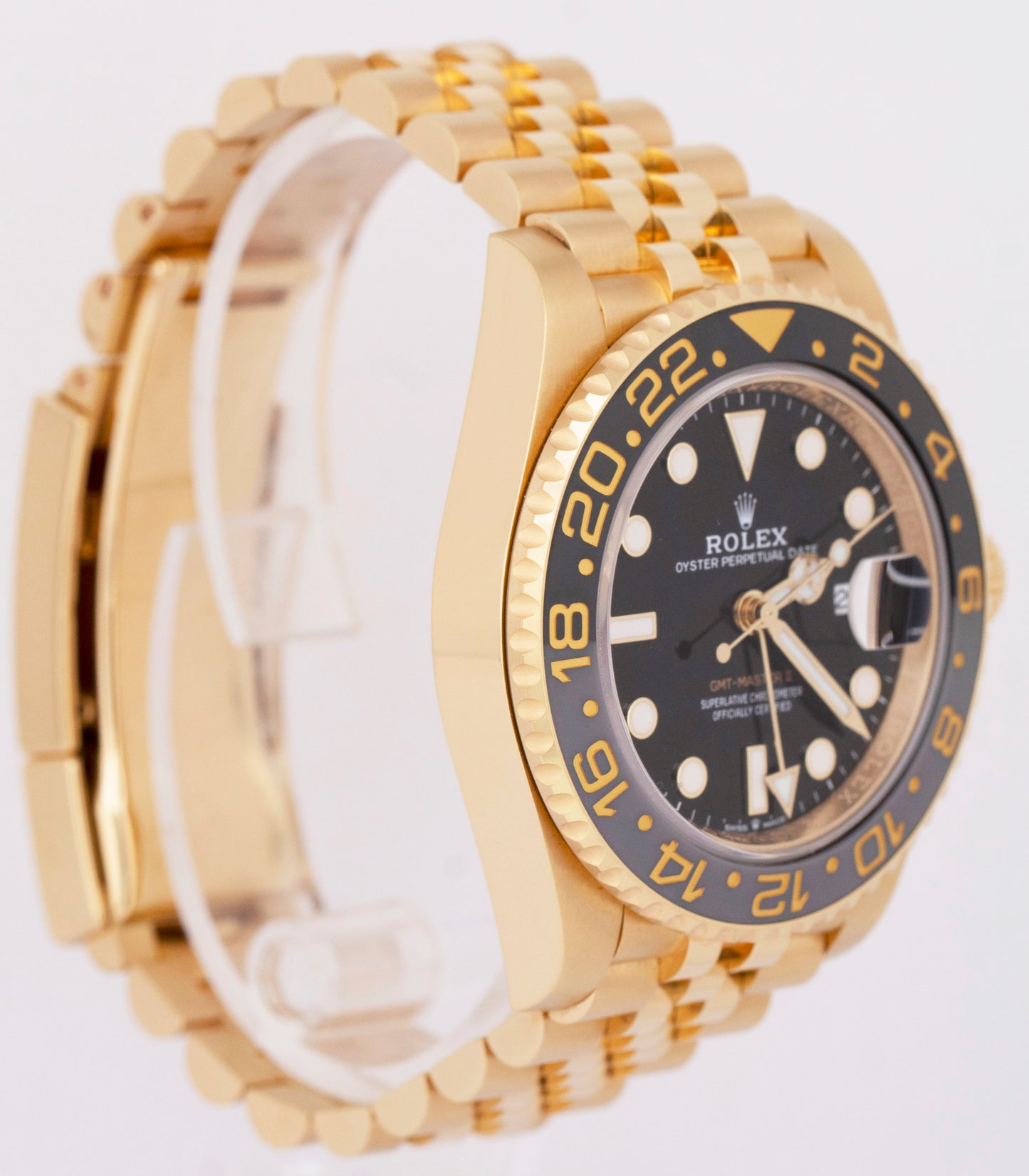 2024 PAPERS Rolex GMT-Master II JUBILEE 18K Yellow 126718 GRNR 40mm Watch BOX