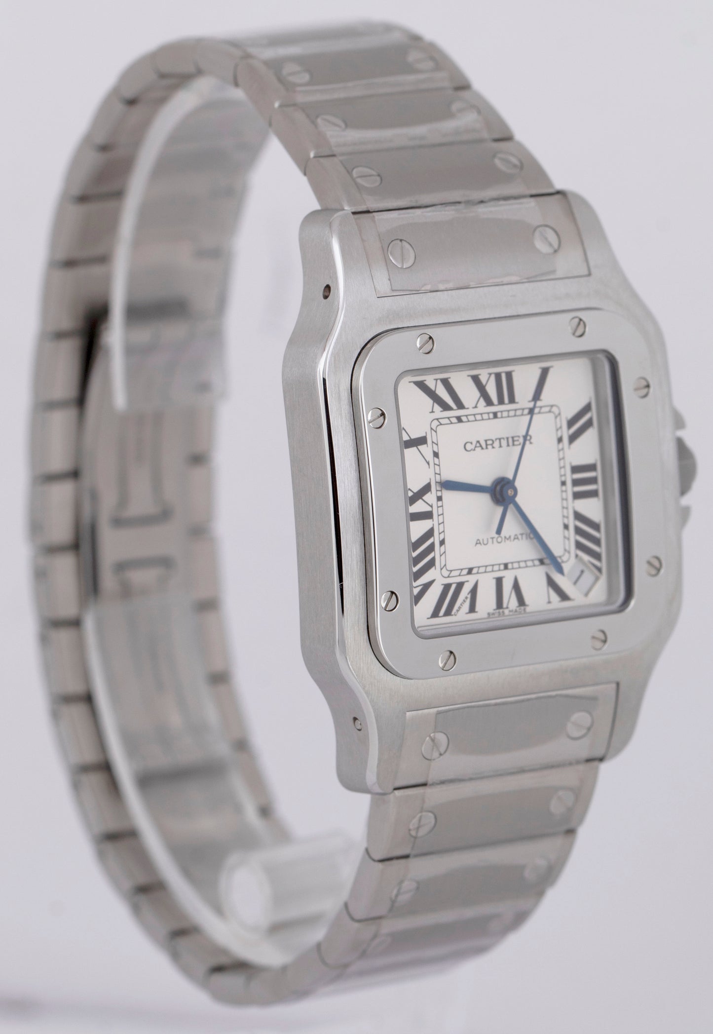 NOS STICKERED PAPERS Cartier Santos Galbee XL 2823 / W20098D6 32mm Watch BOX