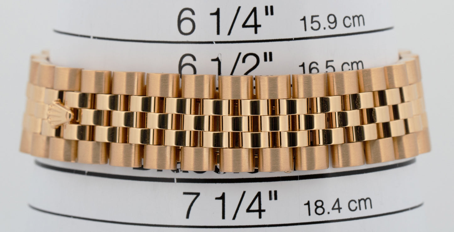 PAPERS Rolex DateJust 36mm CHAMPAGNE JUBILEE DIAMOND 18K Gold 116238 Watch BOX