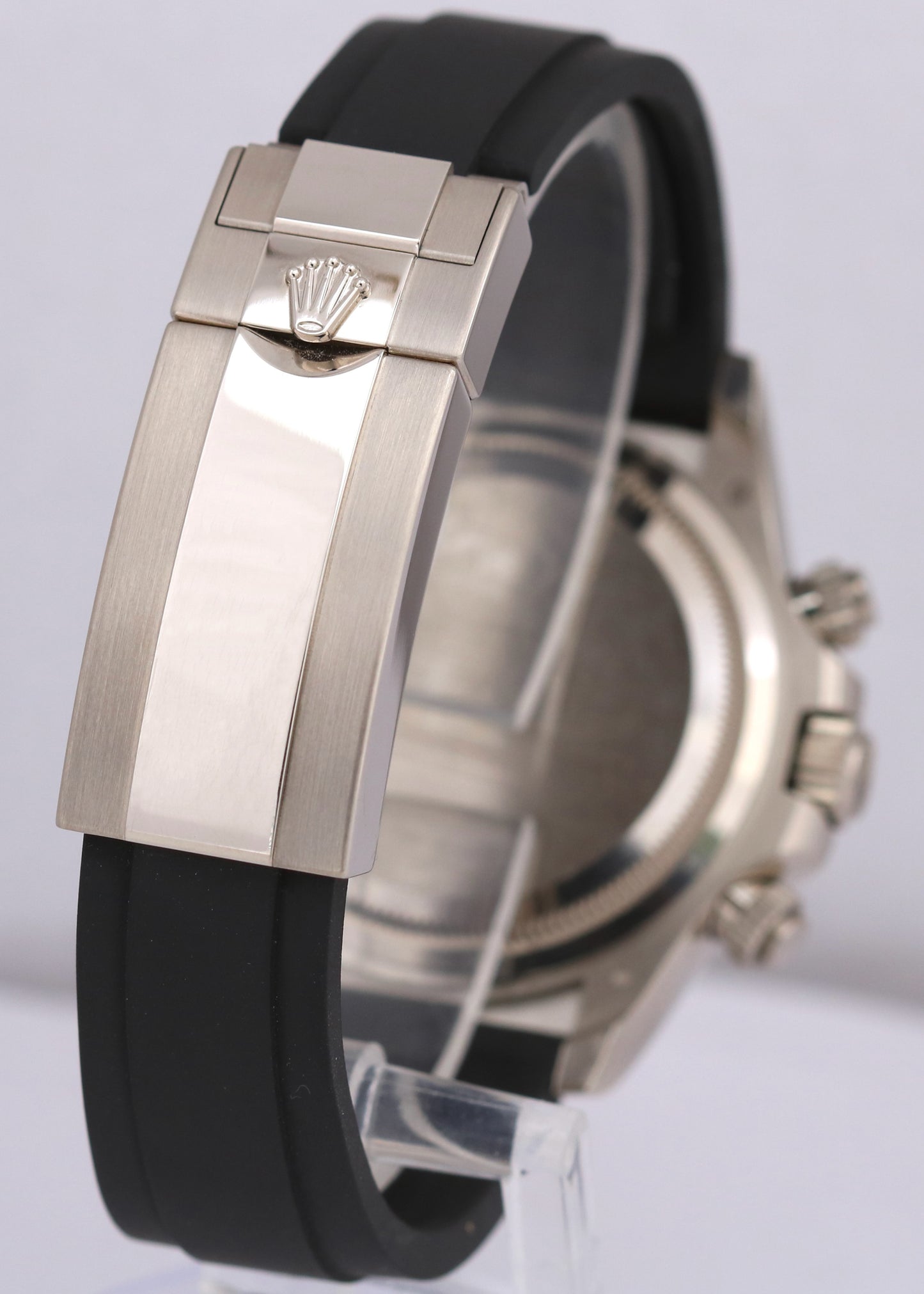 PAPERS Rolex Daytona BLACK 18K White Gold OYSTERFLEX 126519 LN Watch BOX