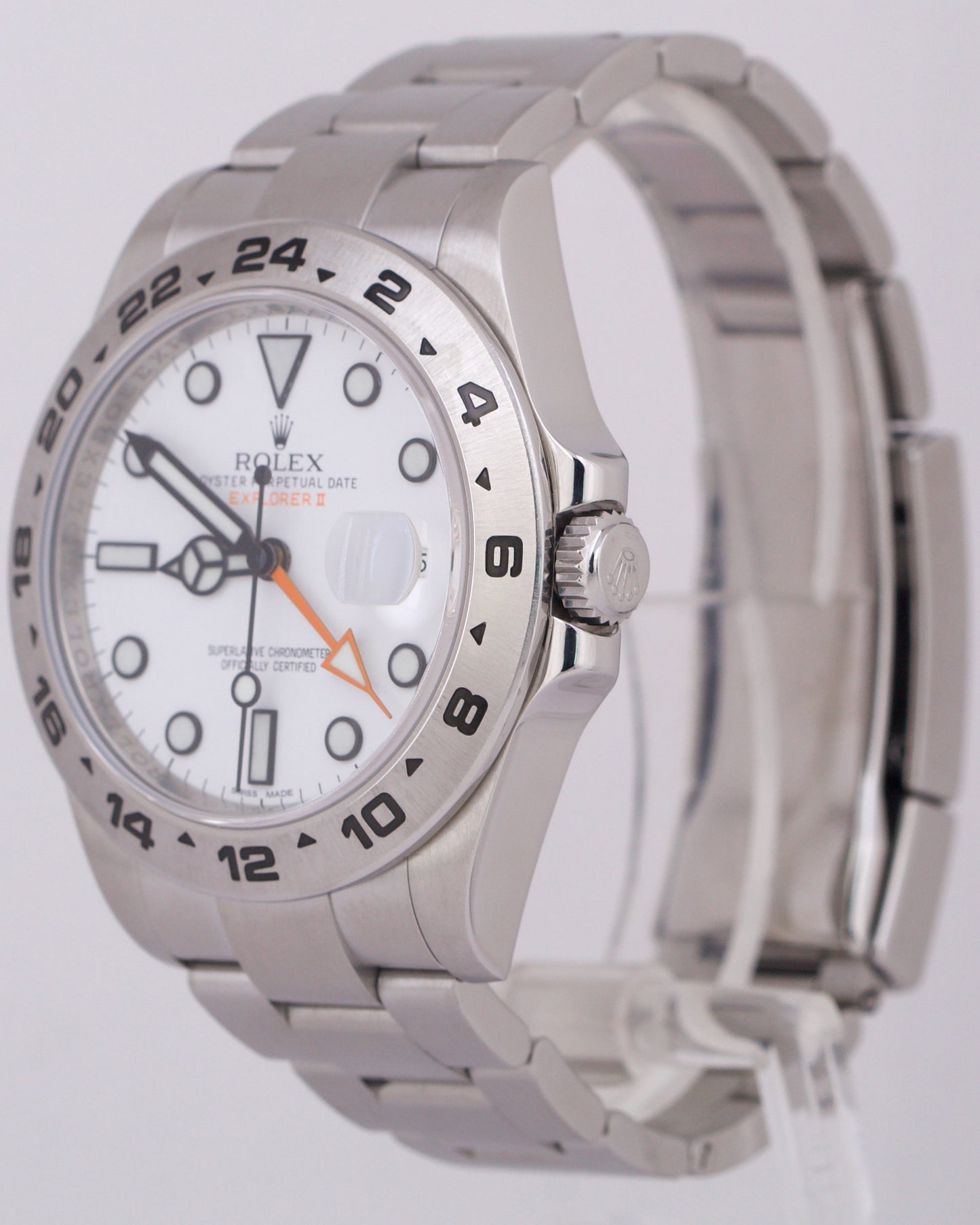 MINT 2020 PAPERS Rolex Explorer II 42mm 216570 POLAR WHITE Orange GMT Watch BOX