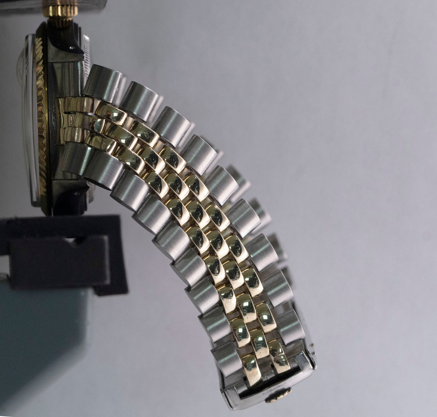 Rolex DateJust 36mm Black Diamond Dial Two-Tone Quickset Automatic Watch 16013