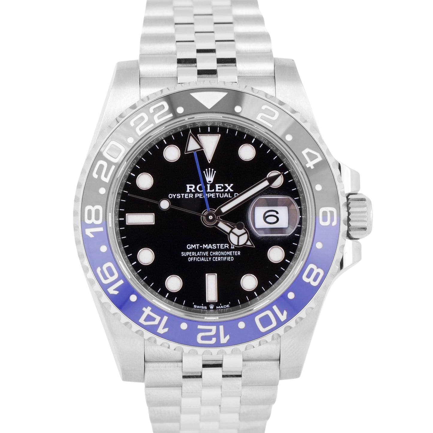 MINT 2021 PAPERS Rolex GMT-Master II BATGIRL Blue JUBILEE 40mm 126710 BLNR B+P