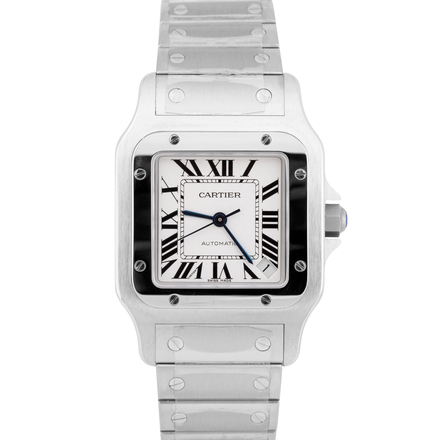 NOS STICKERED PAPERS Cartier Santos Galbee XL 2823 / W20098D6 32mm Watch BOX