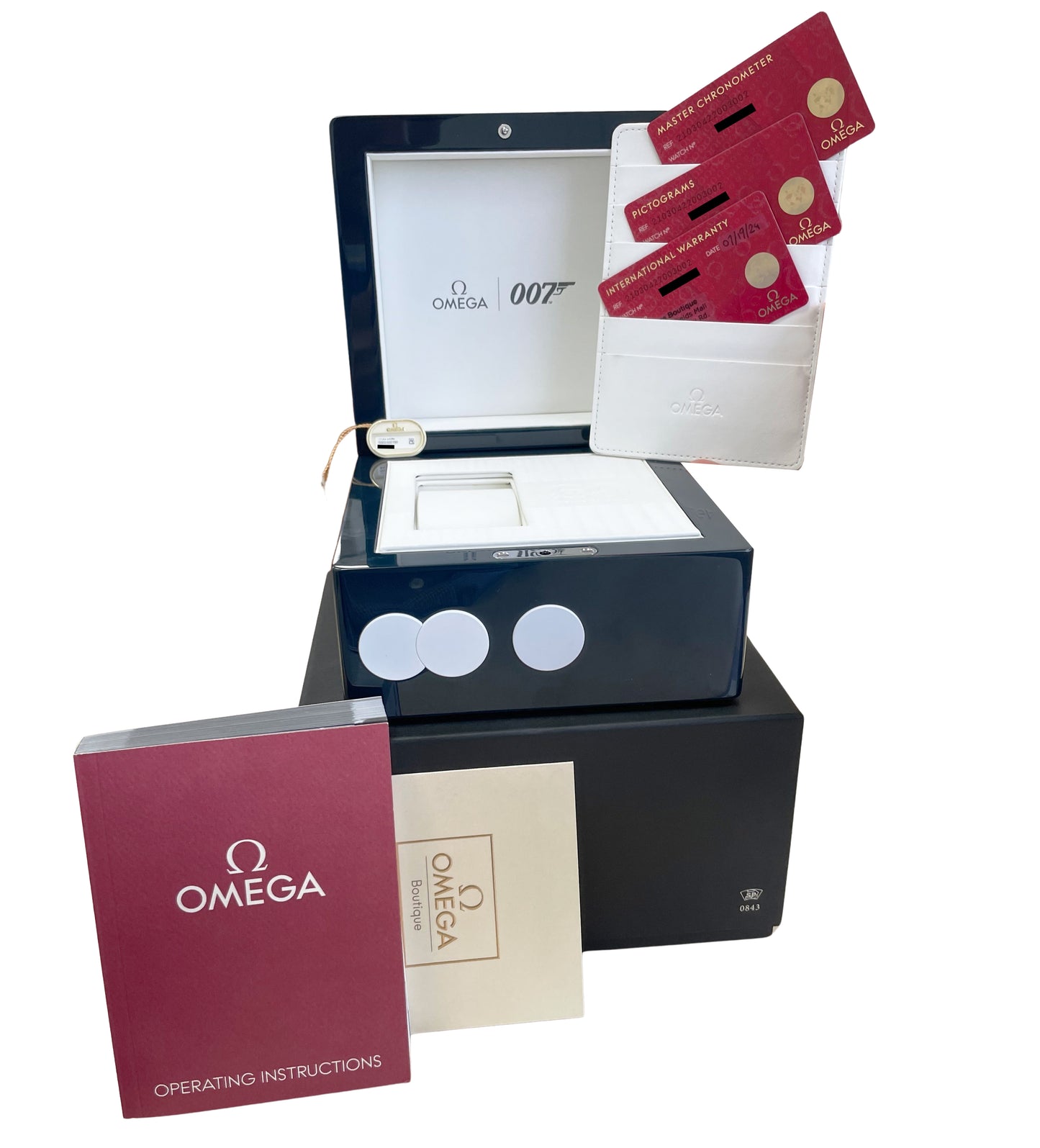 2024 PAPERS Omega Seamaster James Bond 60th Anniversary 210.30.42.20.03.002 BOX