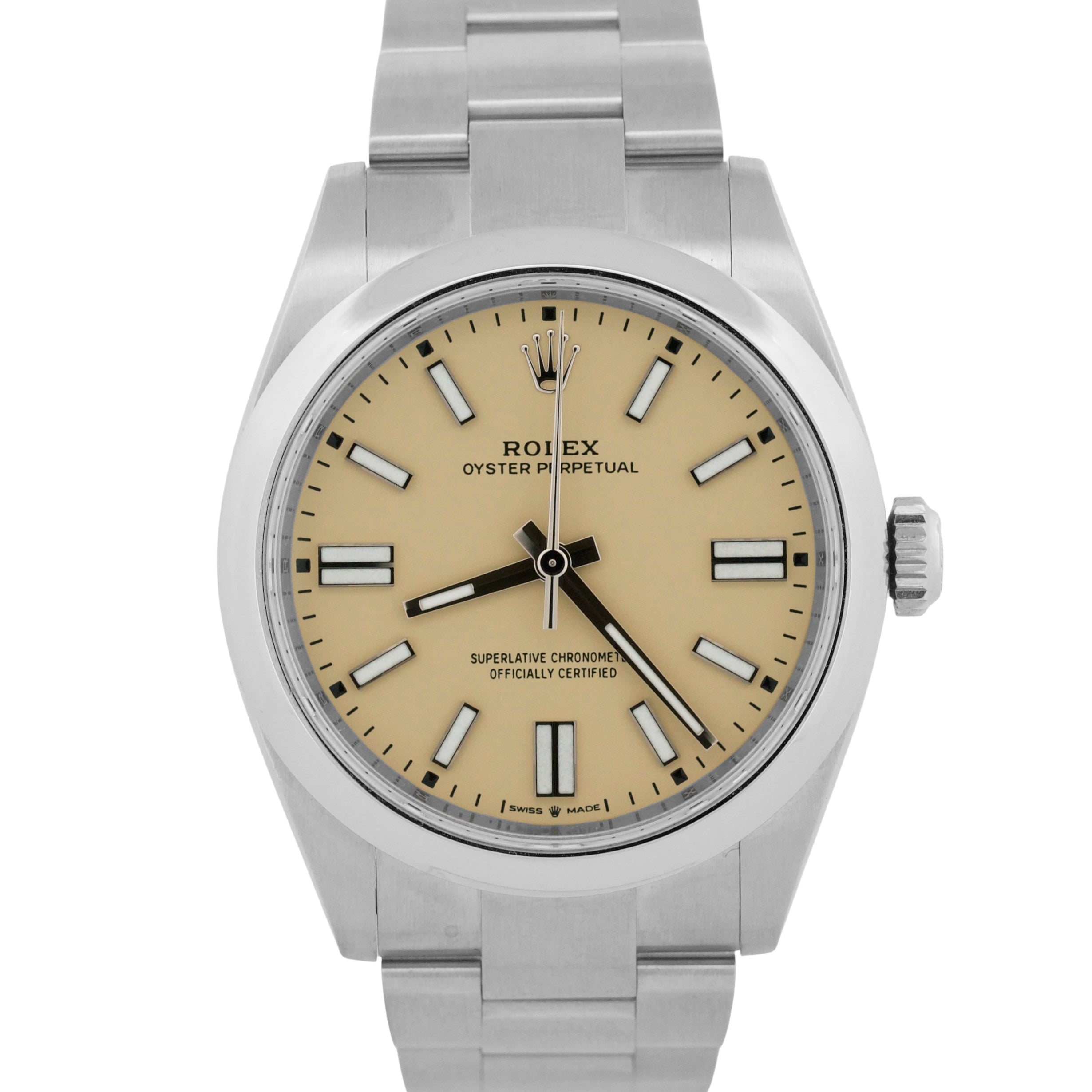NEW 2025 Rolex Oyster Perpetual 41 BEIGE Stainless Steel