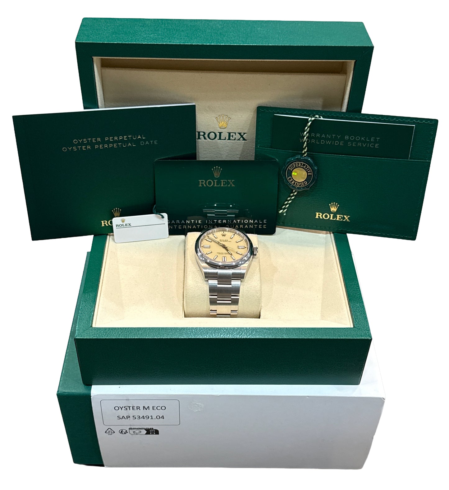 NEW 2025 Rolex Oyster Perpetual 41 BEIGE Stainless Steel 41mm Watch 134300 BOX