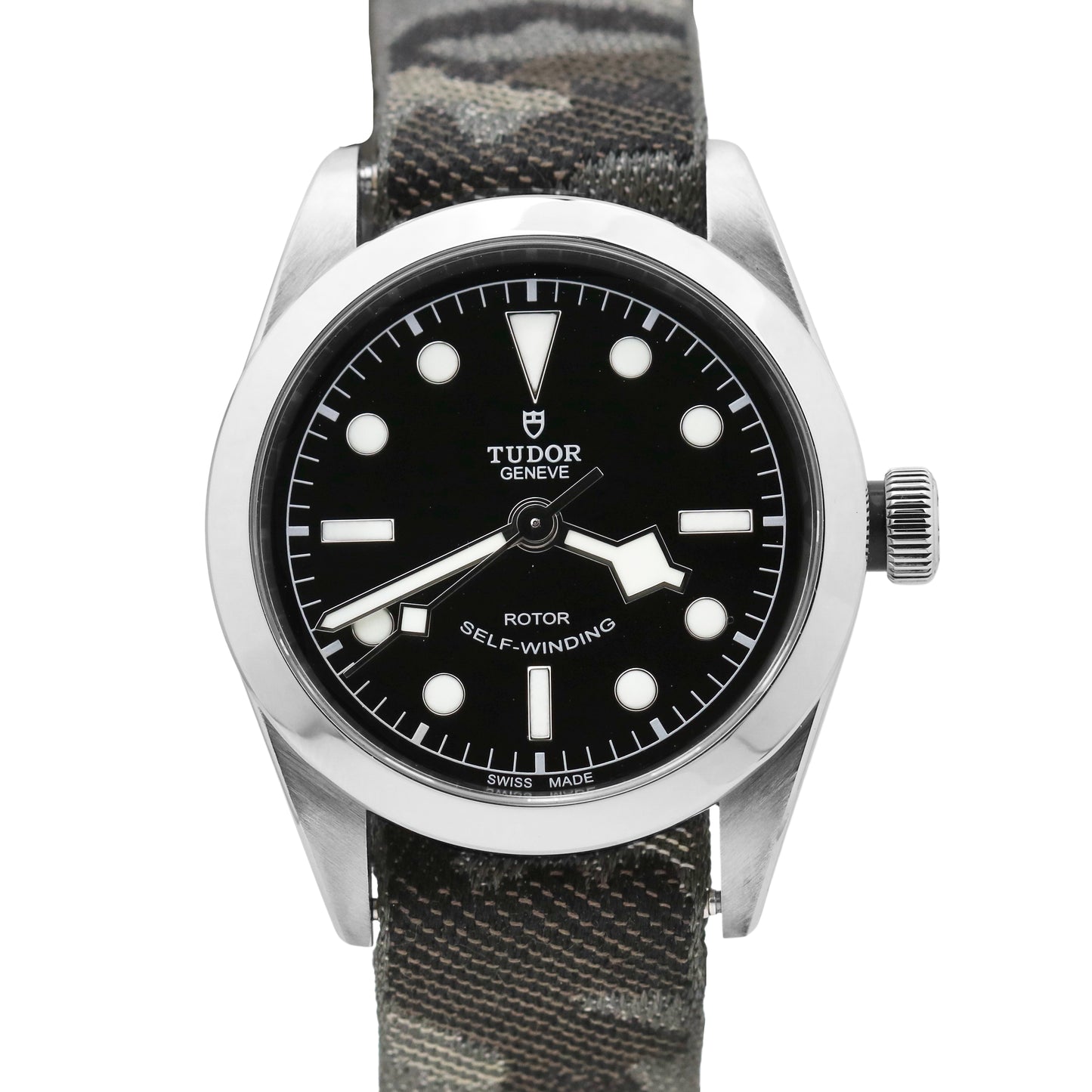 Tudor Heritage Black Bay Black Stainless Steel Camo Canvas 36mm M79500-0007 BOX
