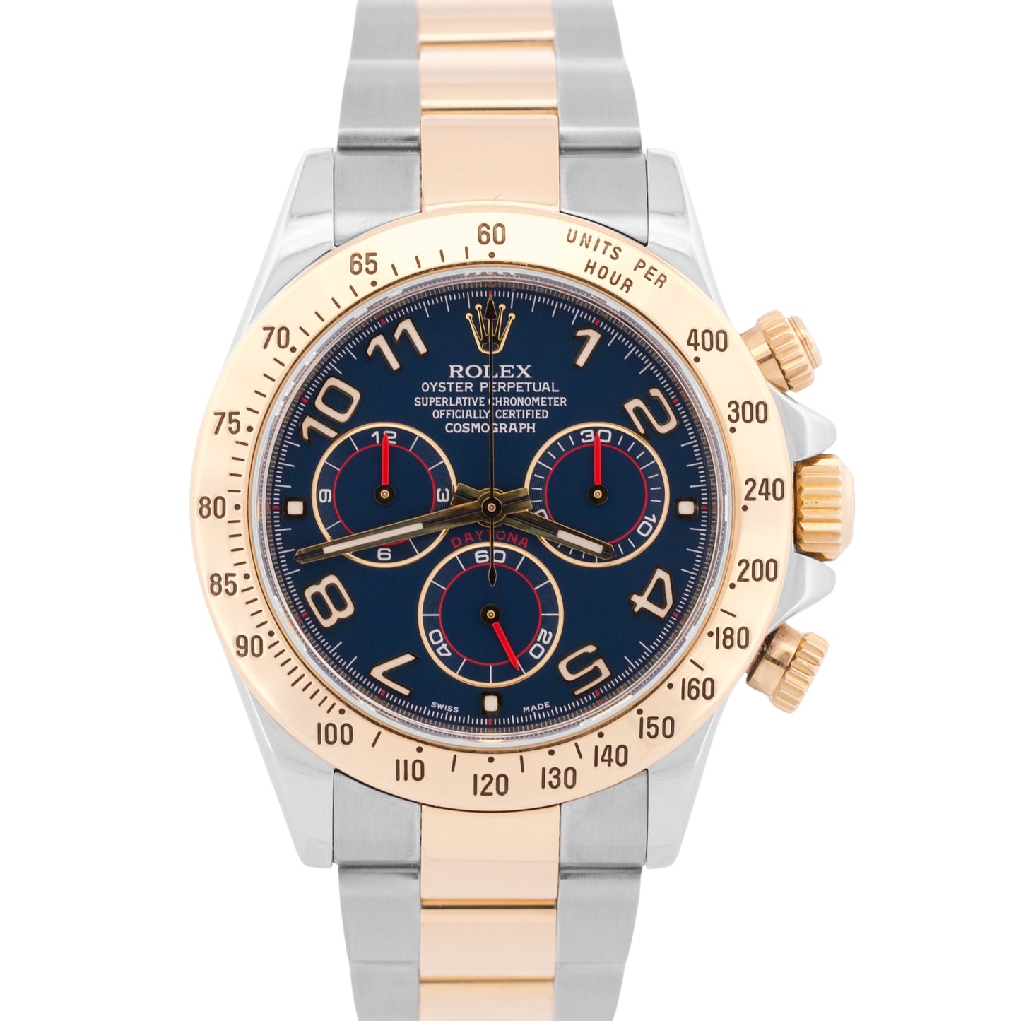 Rolex Daytona Cosmograph BLUE RACING 18K Yellow Gold Two-Tone Stainless 116523