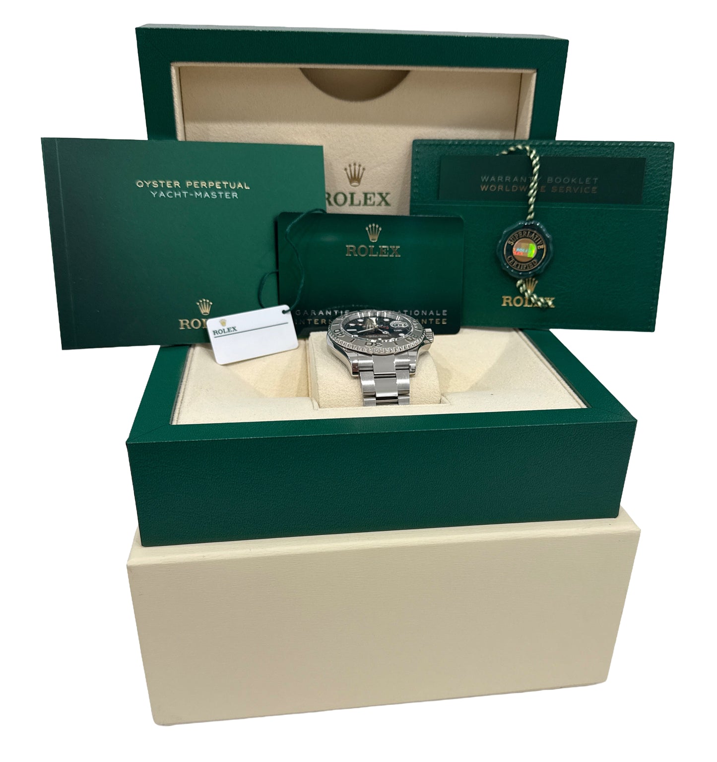 2025 PAPERS Rolex Yacht-Master 40mm BLUE Stainless Steel Platinum 126622 BOX
