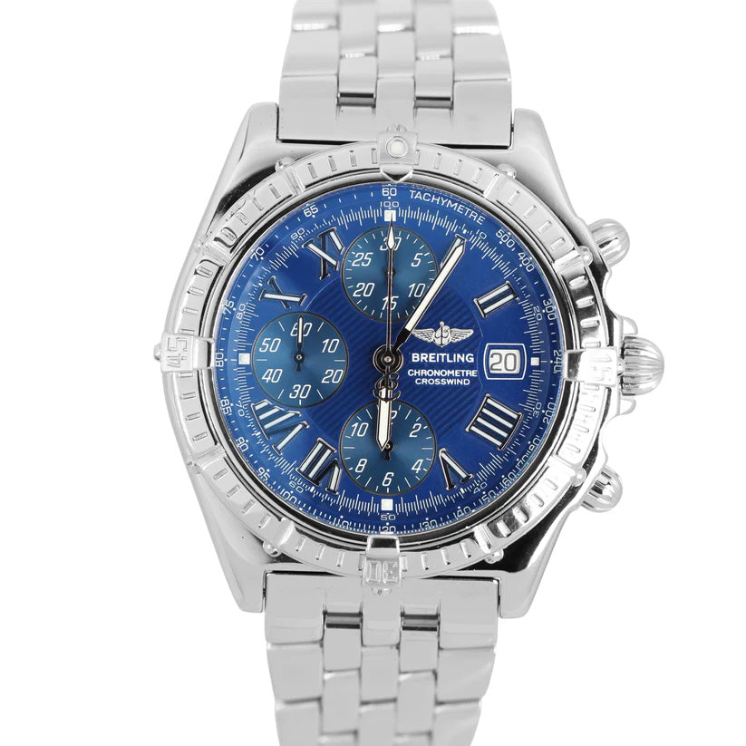 Breitling Windrider Crosswind Chronometre Stainless Steel Blue 43mm A13355 Watch