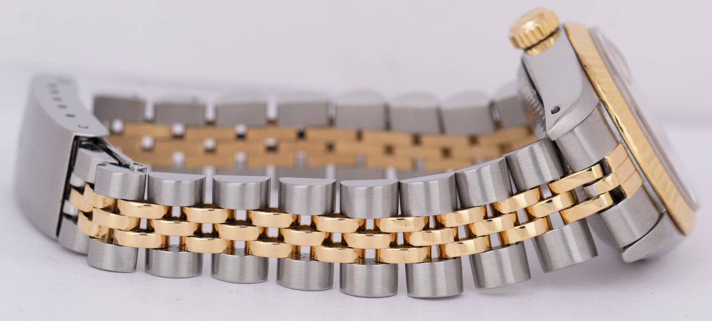 Ladies Rolex DateJust 26mm Champagne Two-Tone 18K Gold Steel Jubilee 69173