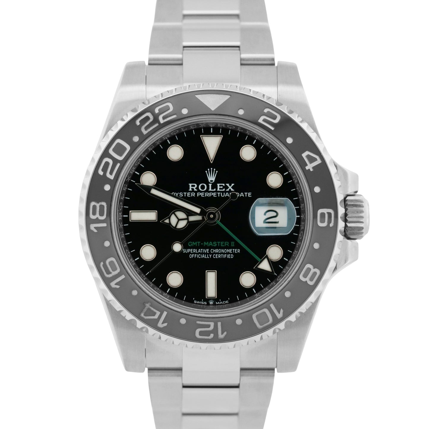 2024 PAPERS Rolex GMT-Master II BRUCE WAYNE Ceramic Steel OYSTER 126710 GRNR BOX