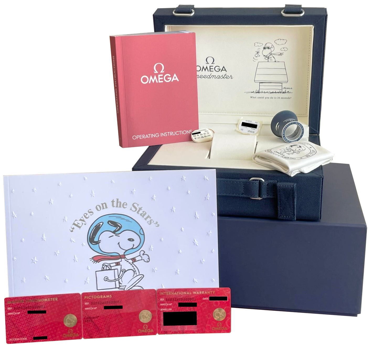 NEW UNWORN PAPERS Omega Speedmaster SNOOPY Silver 42mm 310.32.42.50.02.001 Box