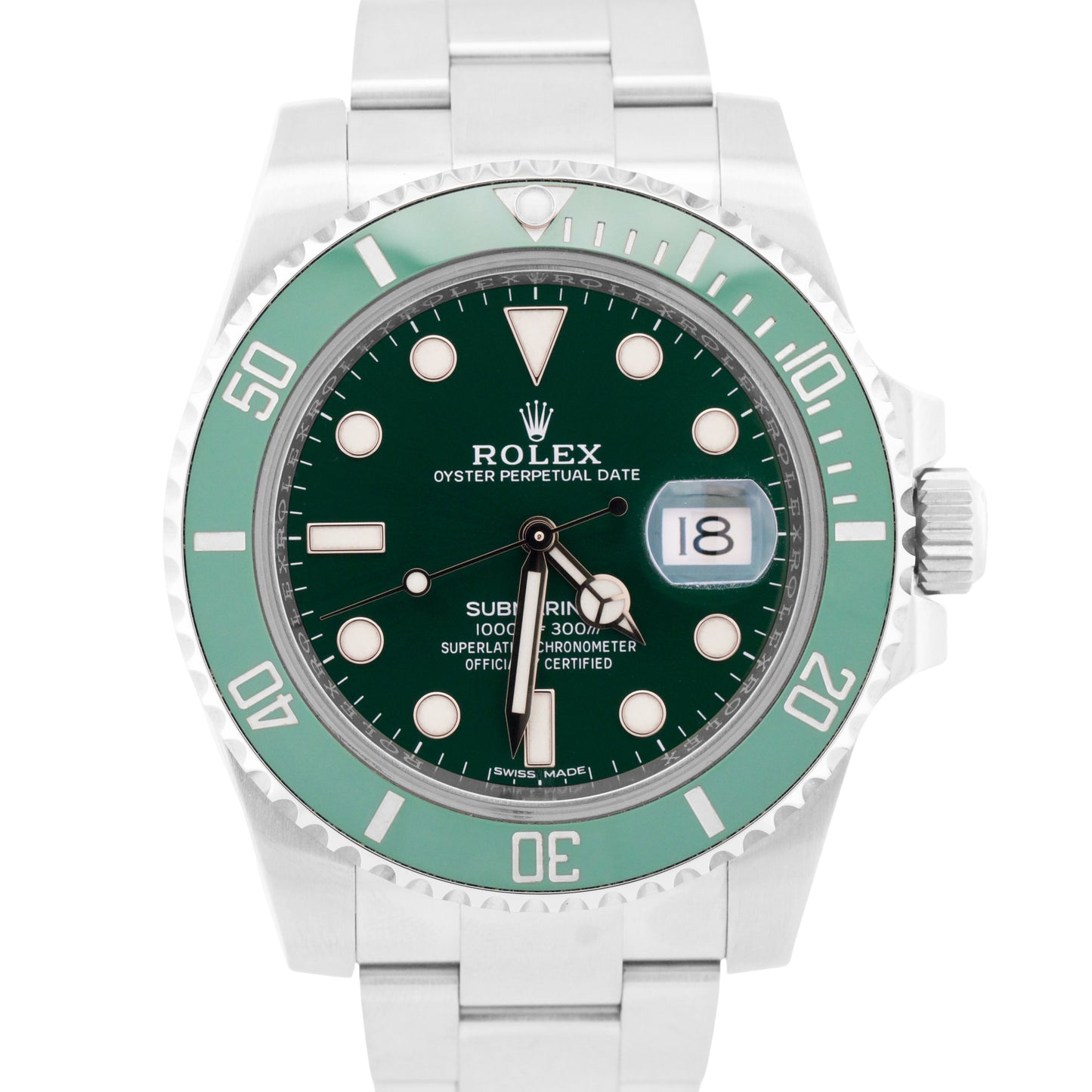 MINT PAPERS Rolex Submariner Date HULK Green Stainless Steel 40mm 116610 LV BOX