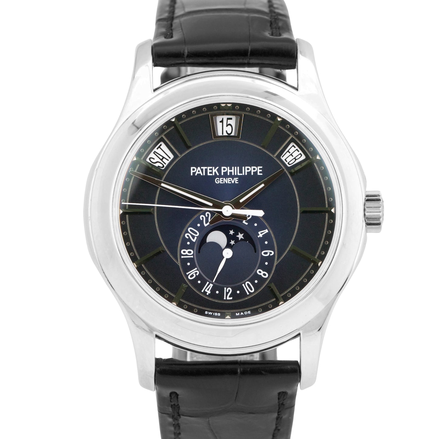 2020 PAPERS Patek Philippe Annual Calendar BLUE 18K Gold 40mm 5205G Watch BOX