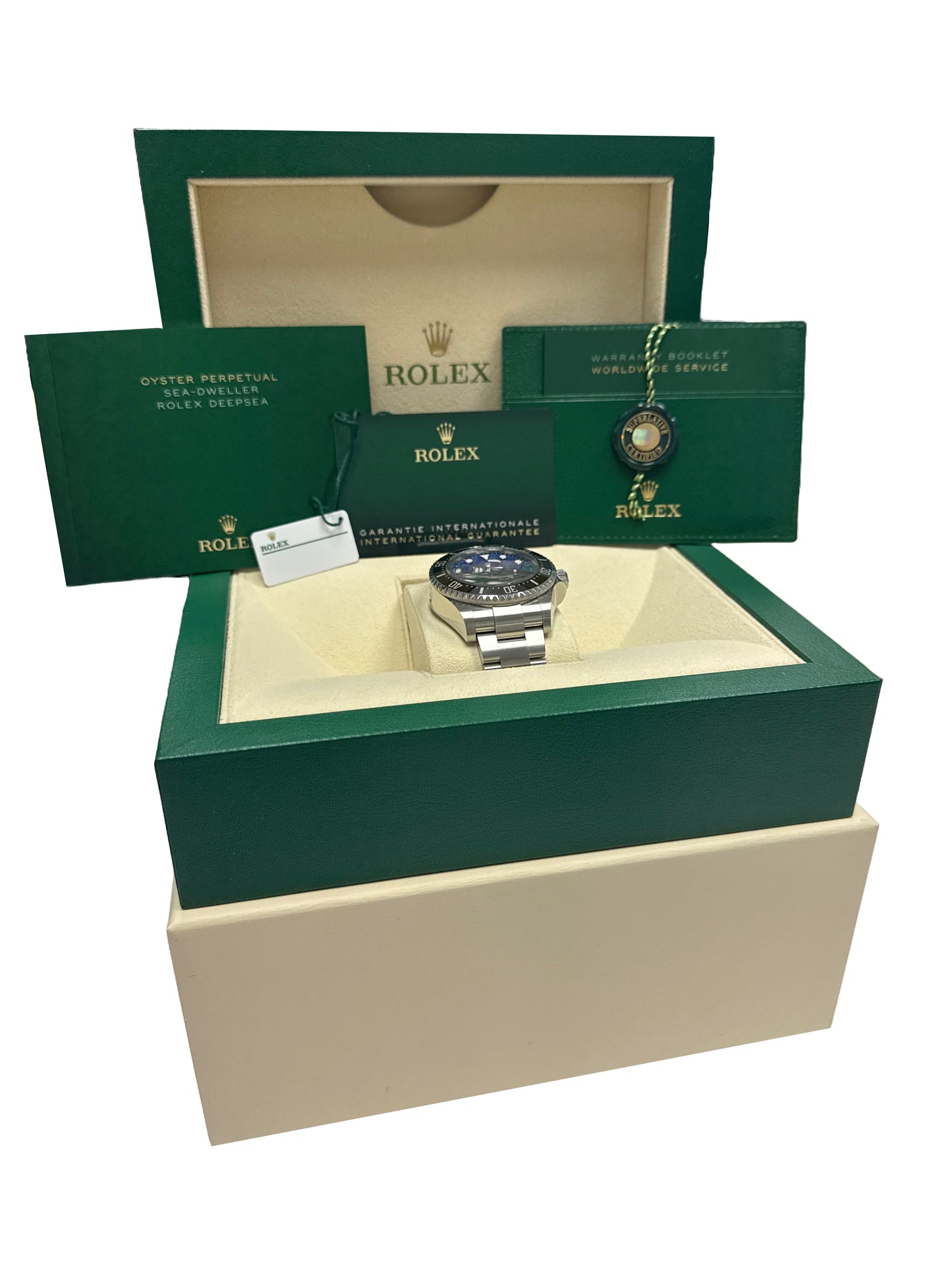 UNWORN 2024 PAPERS Rolex Sea-Dweller Deepsea JAMES CAMERON Blue 44mm 136660 BOX