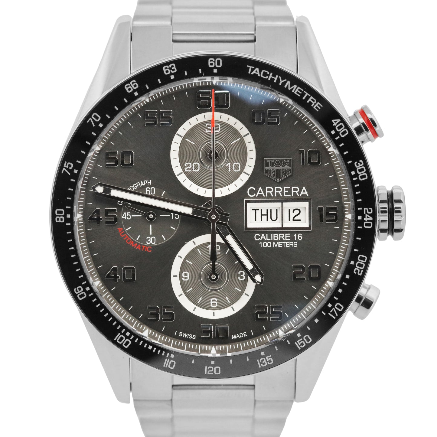 TAG Heuer Carrera Calibre 16 RHODIUM 43mm Automatic Chronograph CV2A1U.BA0738