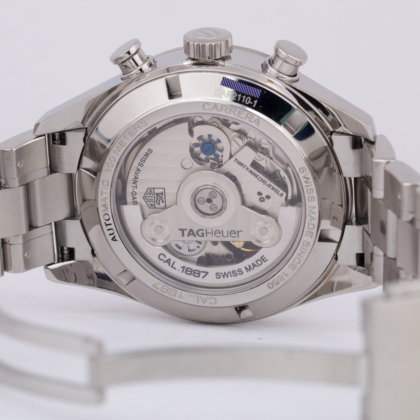 Tag Heuer Carrera Stainless Steel Black 41mm Date Automatic Watch CAR2110.BA0724
