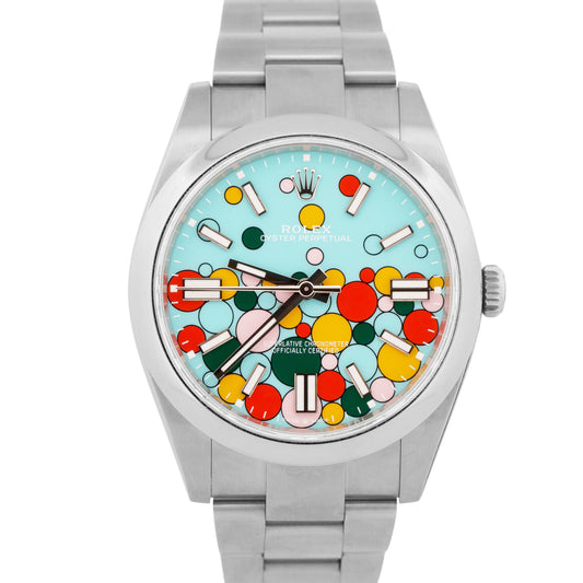 2024 PAPERS Rolex Oyster Perpetual 41 CELEBRATION DIAL Stainless 41mm 124300 BOX