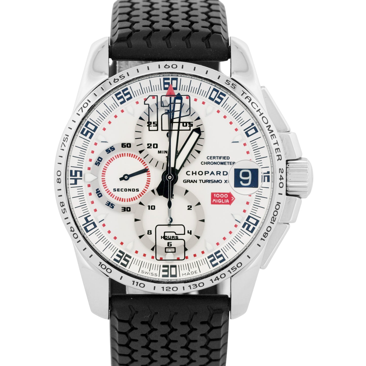 PAPERS Chopard Mille Miglia Gran Turismo XL Steel Rubber LTD 44mm Watch 8489 BOX