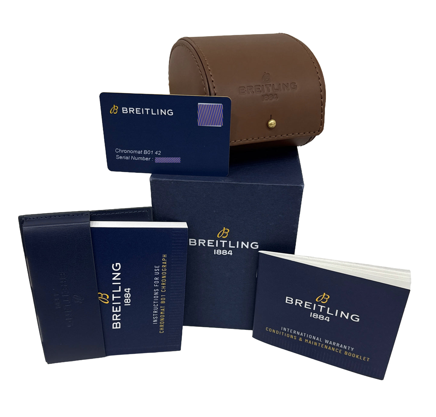 PAPERS Breitling Chronomat B01 42mm GRAY Two-Tone Gold Steel Watch UB0134 BOX