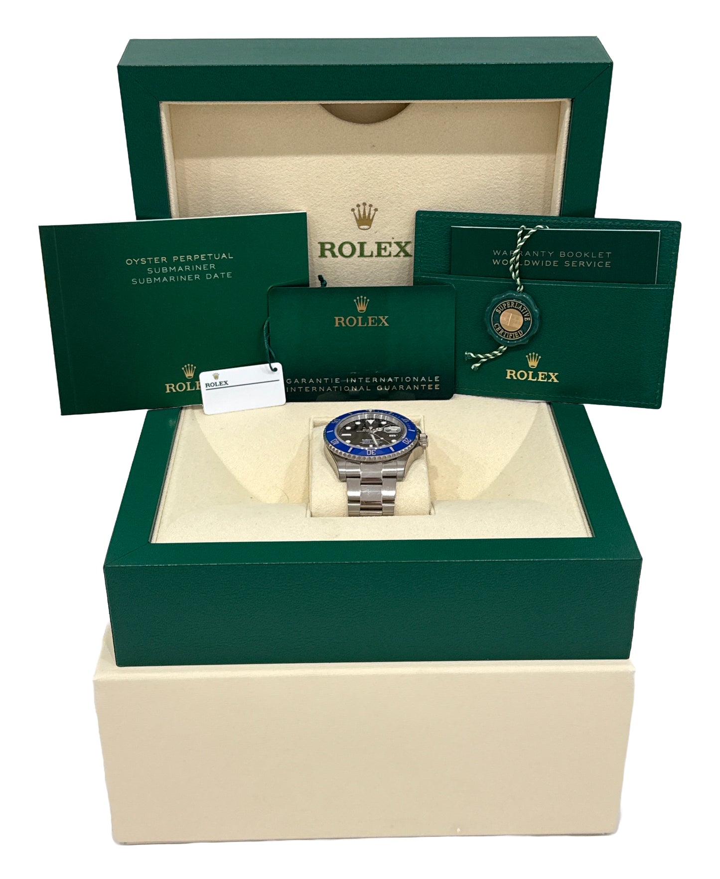 2022 PAPERS Rolex Submariner 126619 LB 18K Gold 41mm COOKIE MONSTER Blue BOX