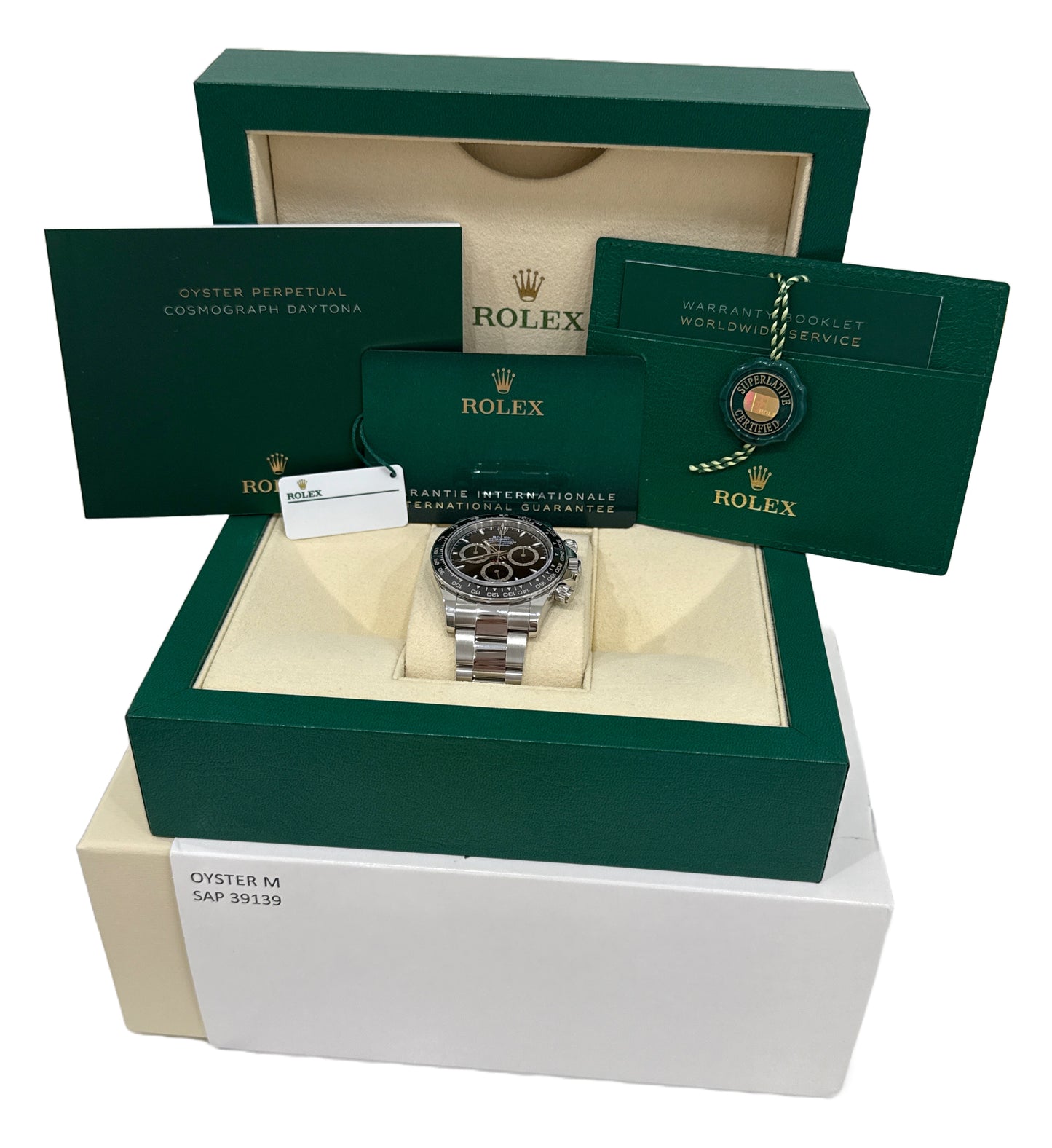 2024 NEW PAPERS Rolex Daytona Cosmograph BLACK 40mm Steel Watch 126500 LN BOX
