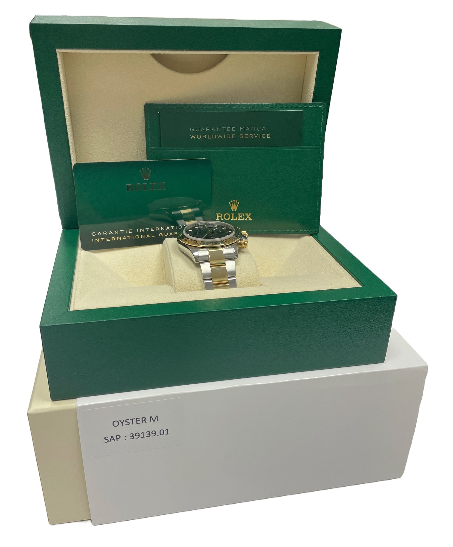 MINT 2020 NEW CARD Rolex Daytona BLACK Two-Tone 18K Yellow Gold 40mm 116503 BOX