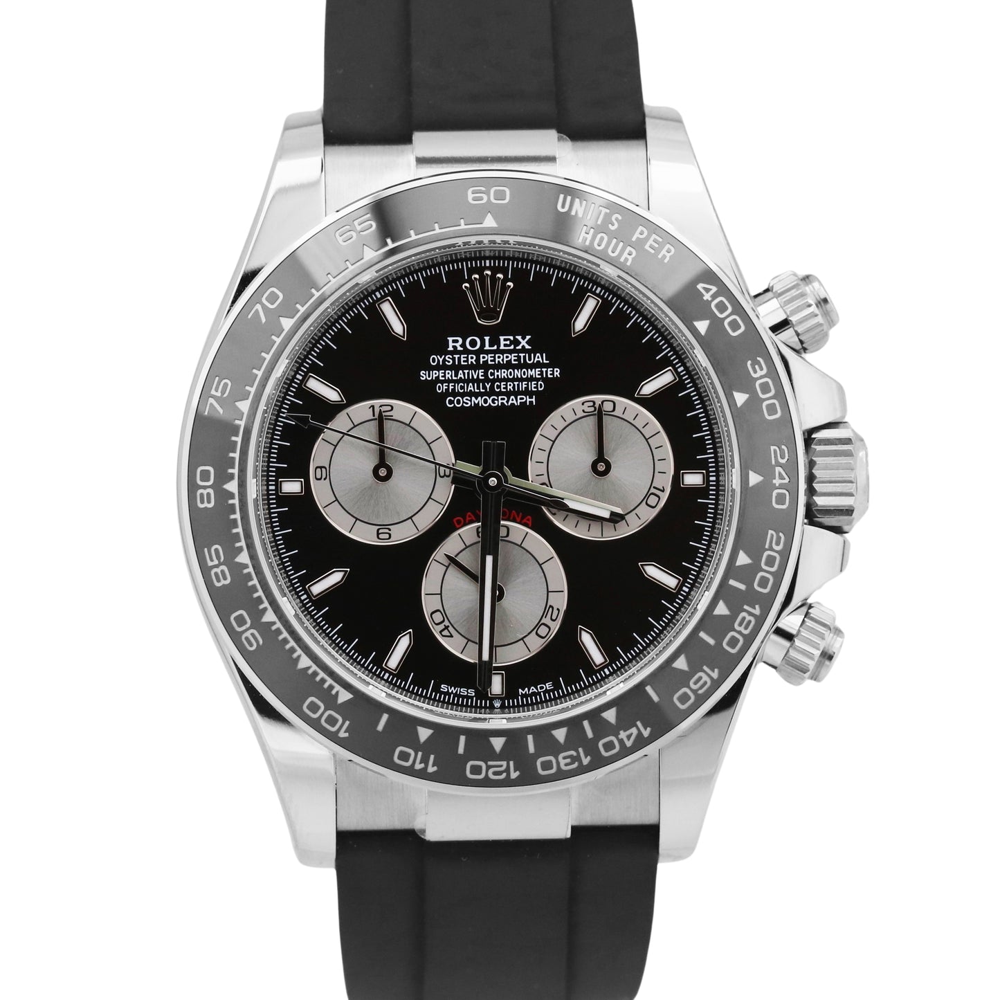 2024 Rolex Daytona BLACK 18K White Gold OYSTERFLEX 40mm 126519 LN Watch BOX