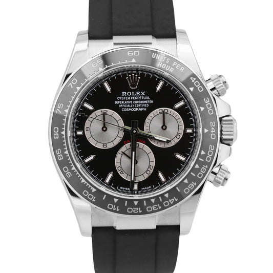 2024 Rolex Daytona BLACK 18K White Gold OYSTERFLEX 40mm 126519 LN Watch BOX