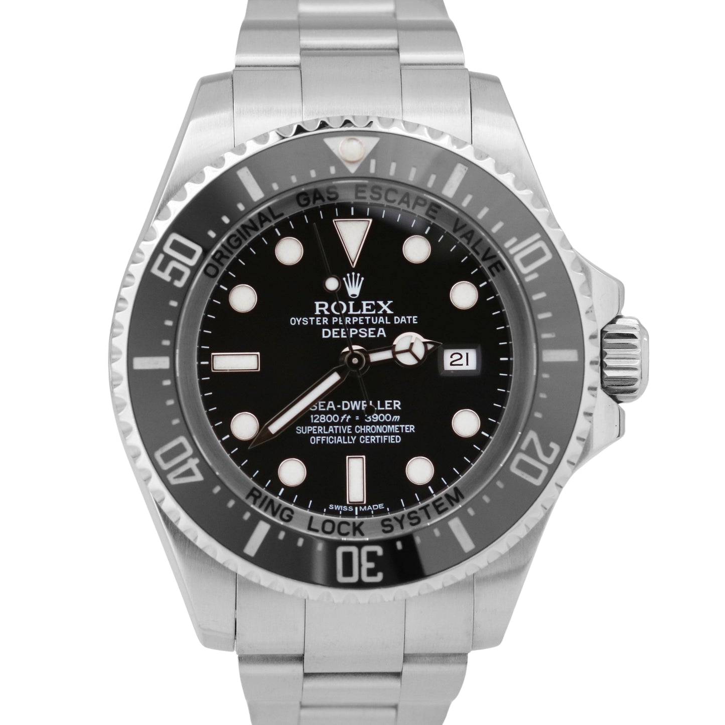PAPERS Rolex Sea-Dweller Deepsea 44mm BLACK Ceramic Steel Dive Watch 116660 BOX