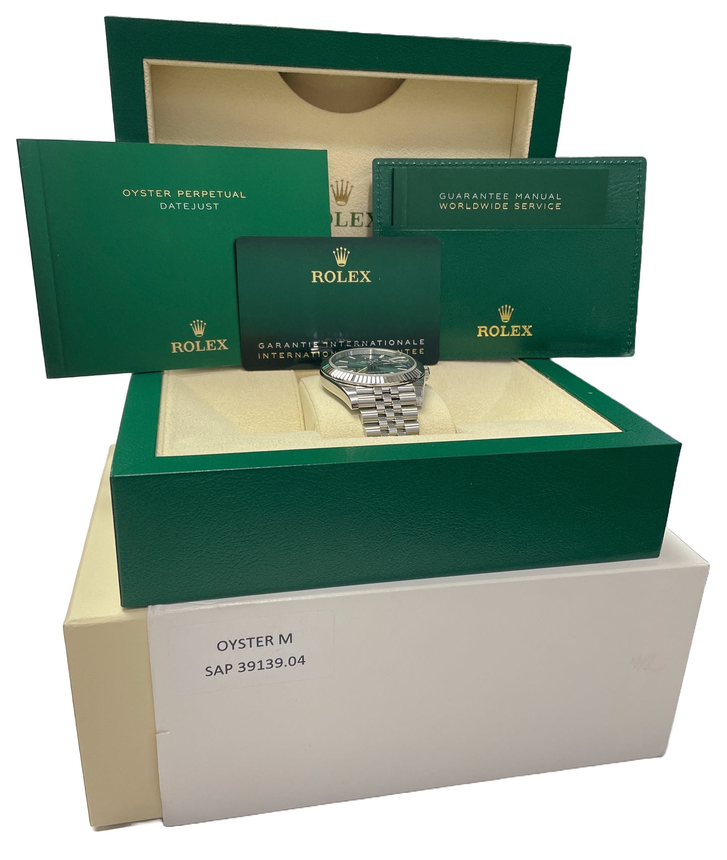 NEW MAY 2024 PAPERS Rolex DateJust 41 MINT GREEN 41mm JUBILEE Watch 126334 BOX