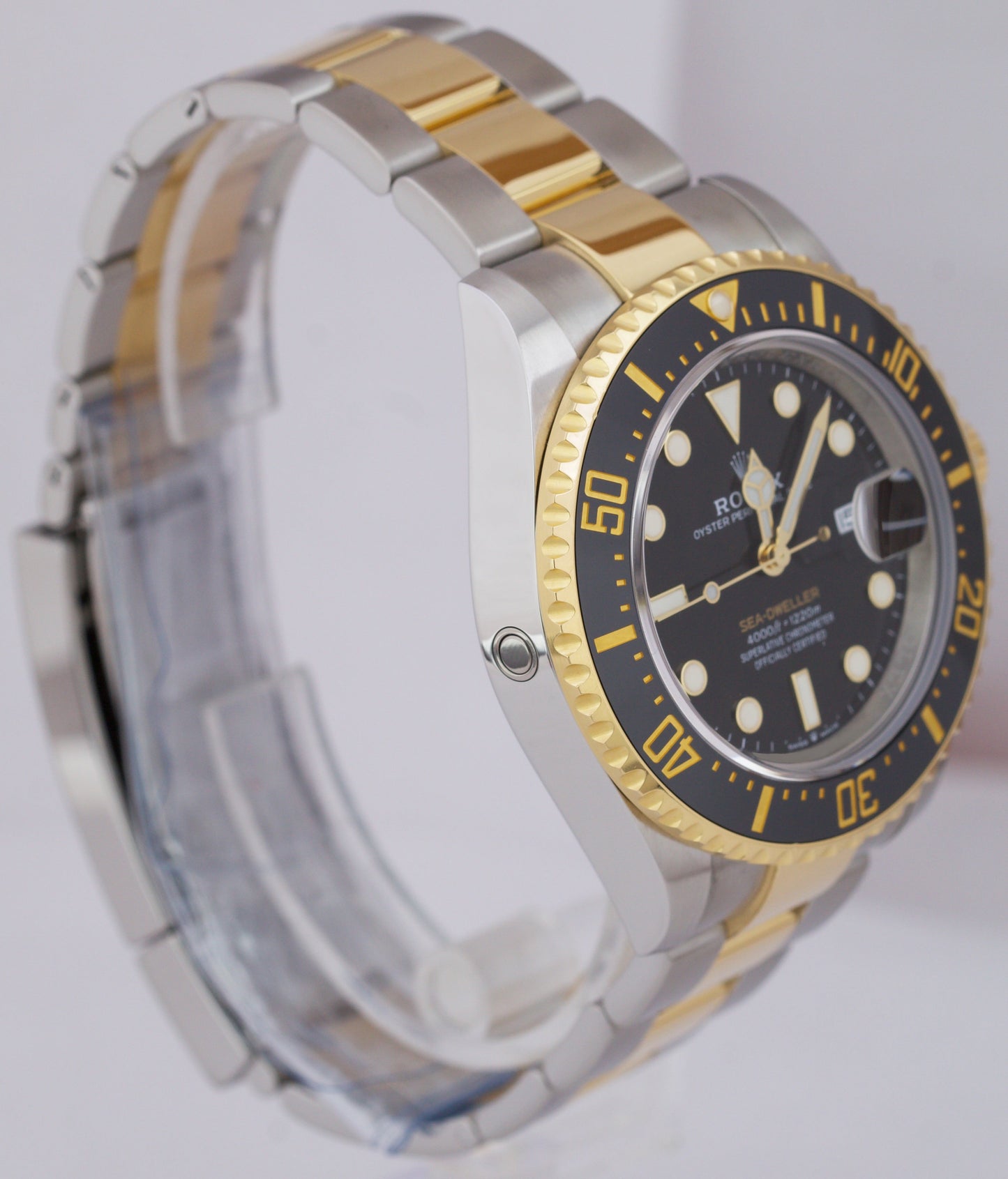 Rolex Sea-Dweller 43mm BLACK Two-Tone 18K Yellow Gold Steel Watch 126603 BOX