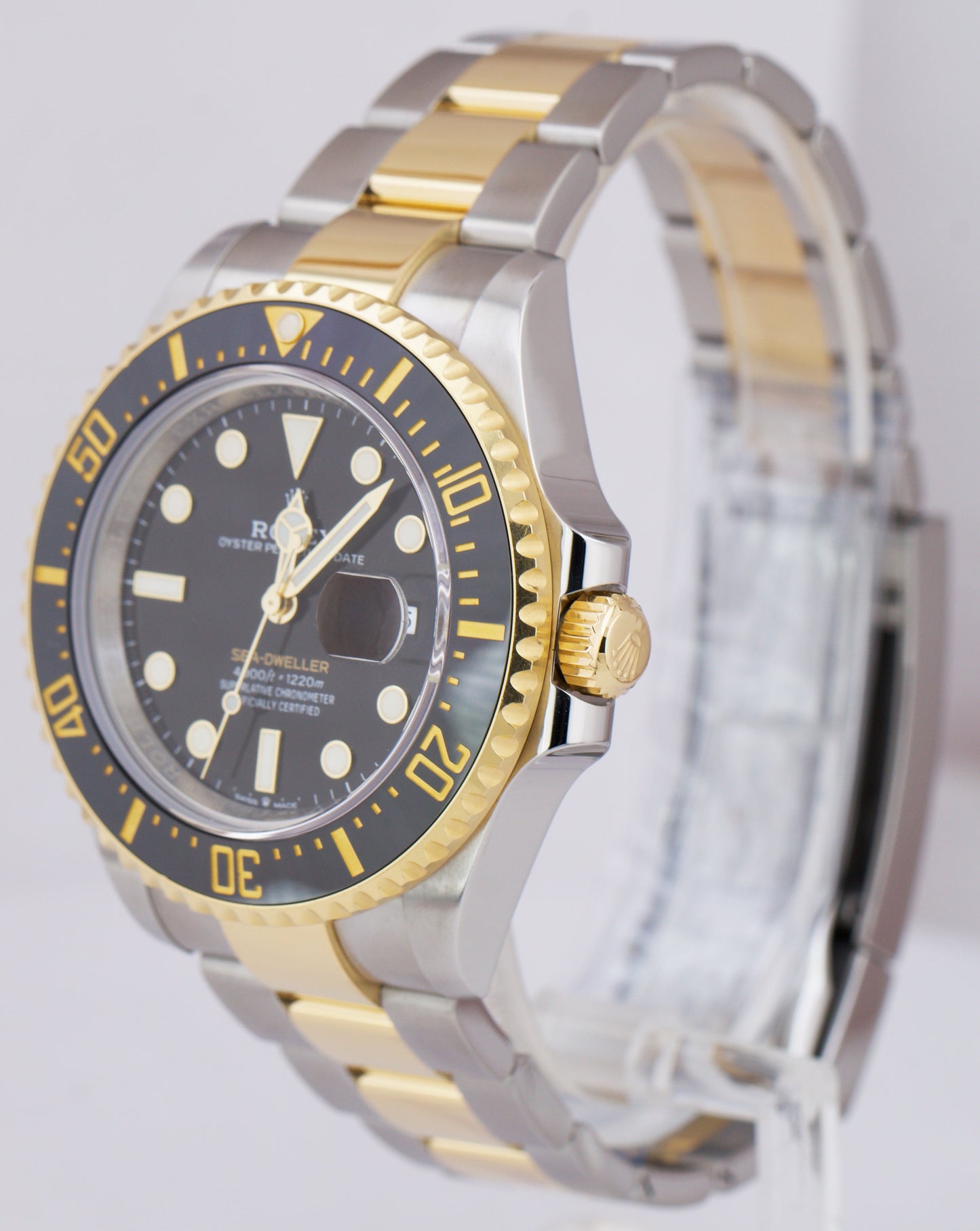 Rolex Sea-Dweller 43mm BLACK Two-Tone 18K Yellow Gold Steel Watch 126603 BOX