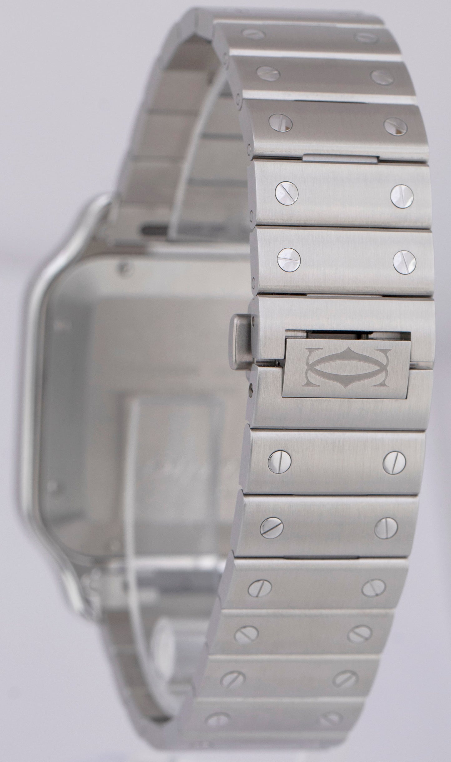 NEW 2023 PAPERS Cartier Santos-Dumont Green Dial Steel WSSA0062 39.8mm Watch B+P