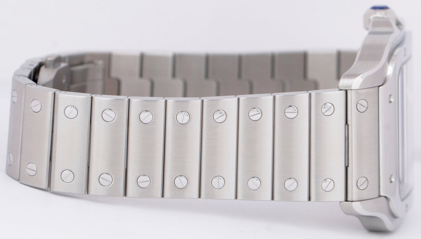 MINT 2024 PAPERS Cartier Santos-Dumont GREEN Steel WSSA0062 4072 39.8mm BOX