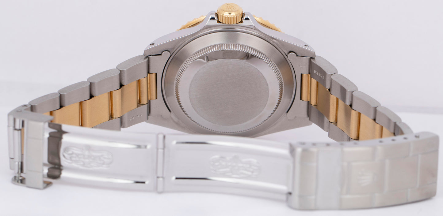 Rolex Submariner Date Two-Tone 18K Gold Stainless Steel Blue 40mm Watch 16613