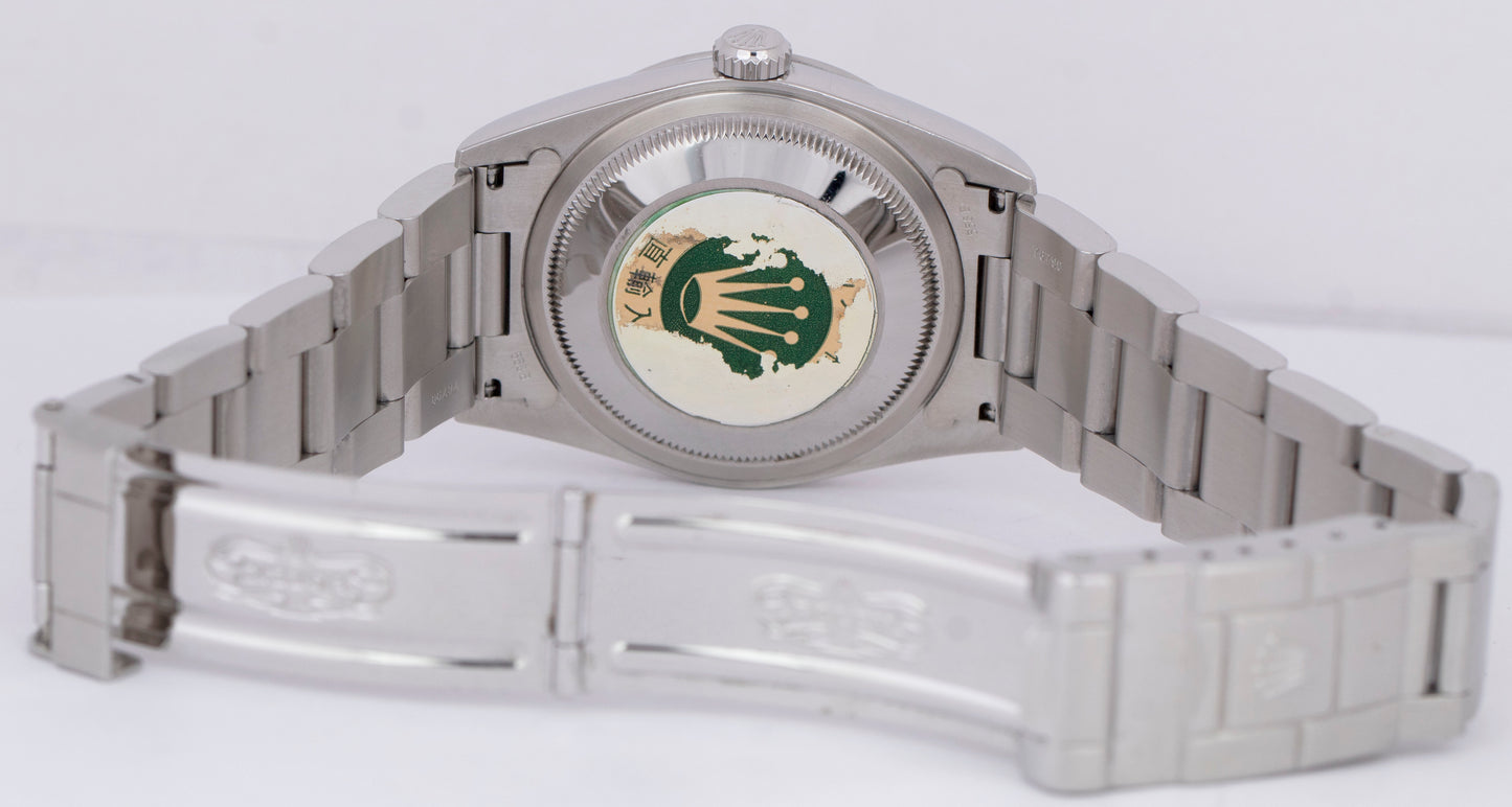 UNPOLISHED Rolex Explorer I PAPERS Black 36mm 3-6-9 Steel Oyster Watch 14270 B+P